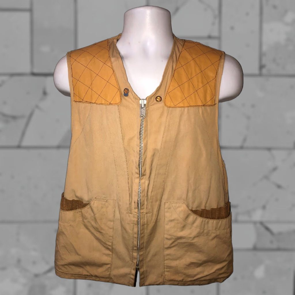 Vintage VINTAGE 10-X Full Zip Vest Beige Mens 38 Size Regular Men Full Zip Vest Size US XXS / EU 40 - 1 Thumbnail