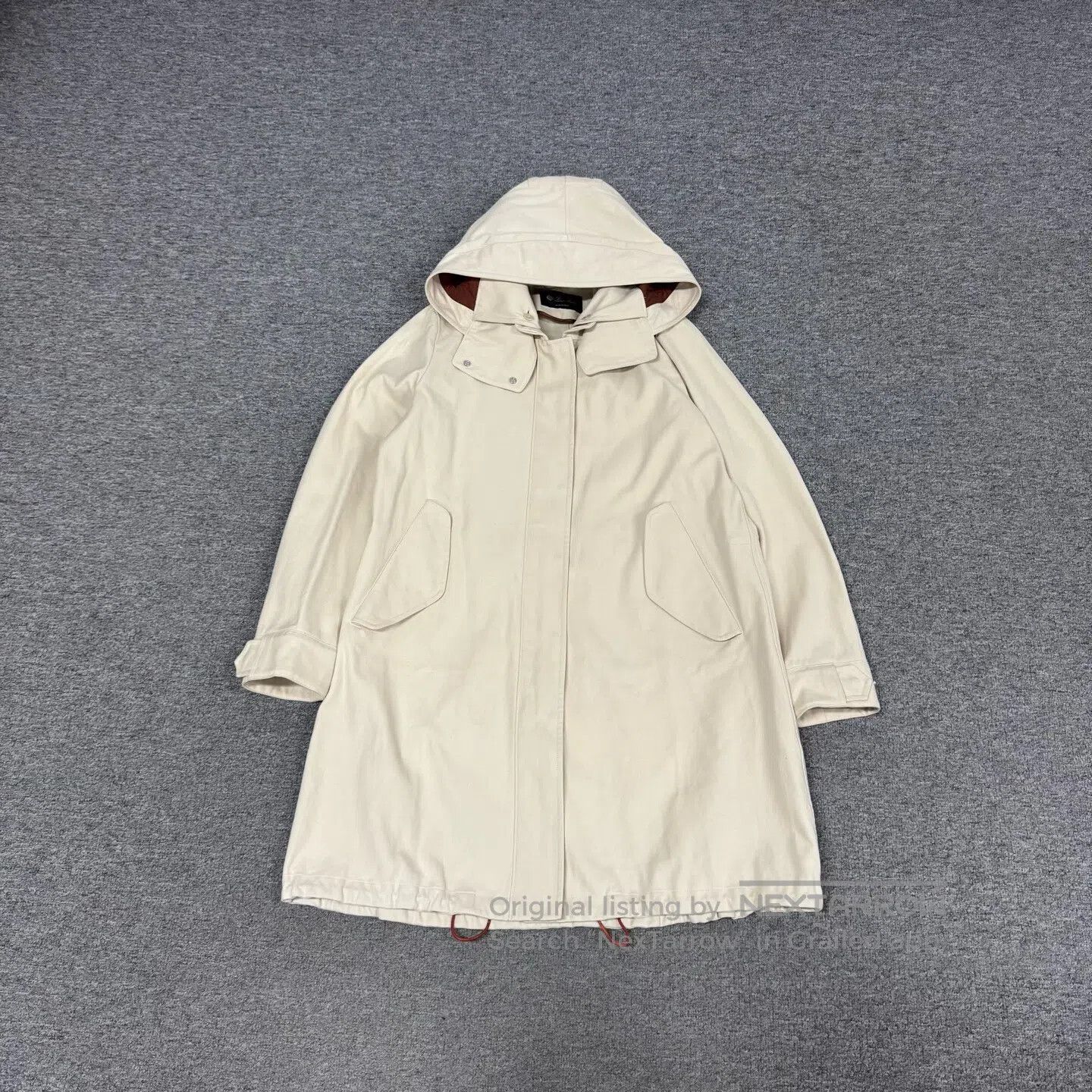 Loro Piana LORO PIANA Ruffled, medium-length trench coat| Size US XS / EU 42 / 0 - 1 Thumbnail