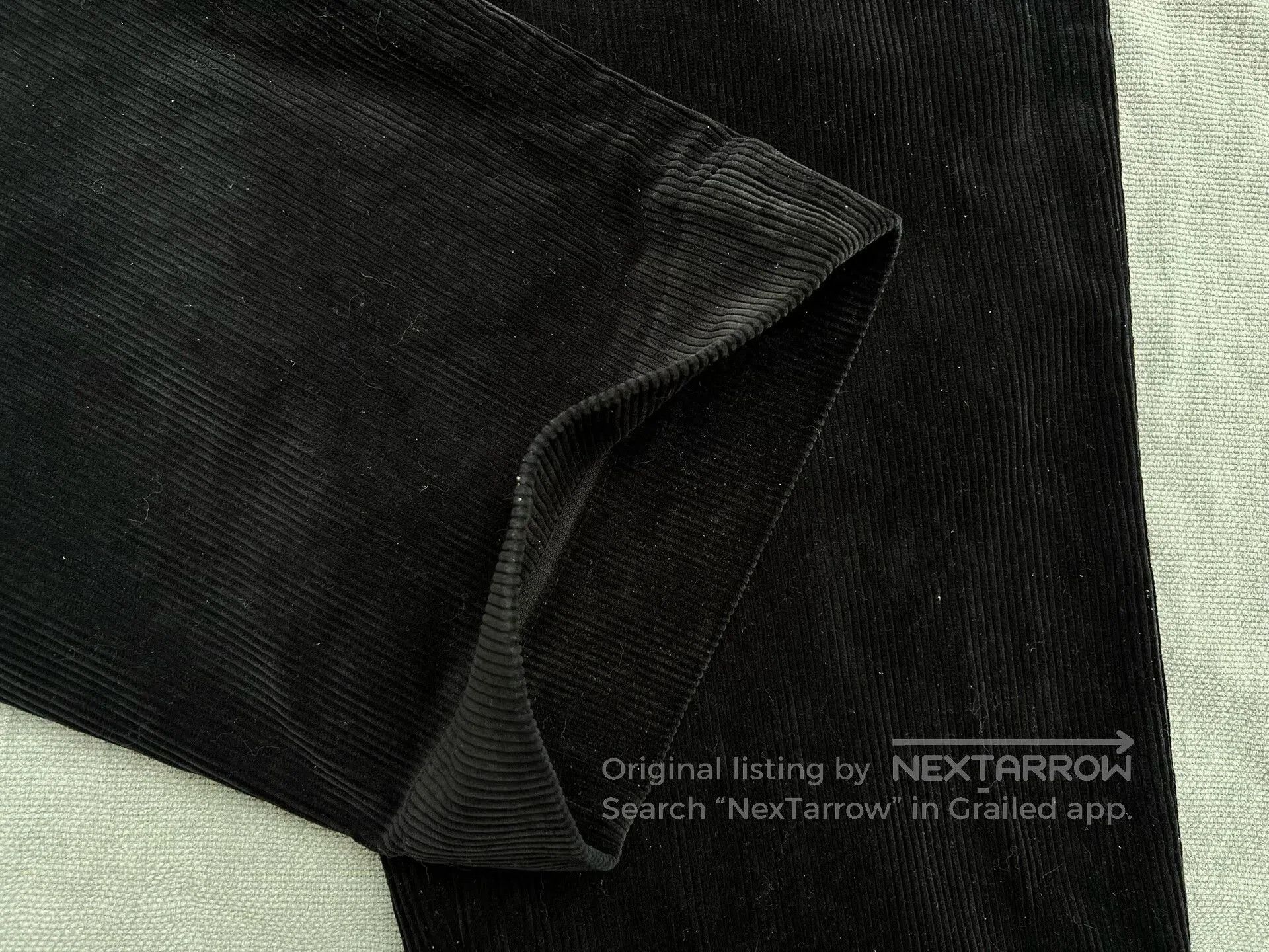 Vintage Black Wide-Leg Corduroy Trousers. Size 30" / US 8 / IT 44 - 6 Thumbnail
