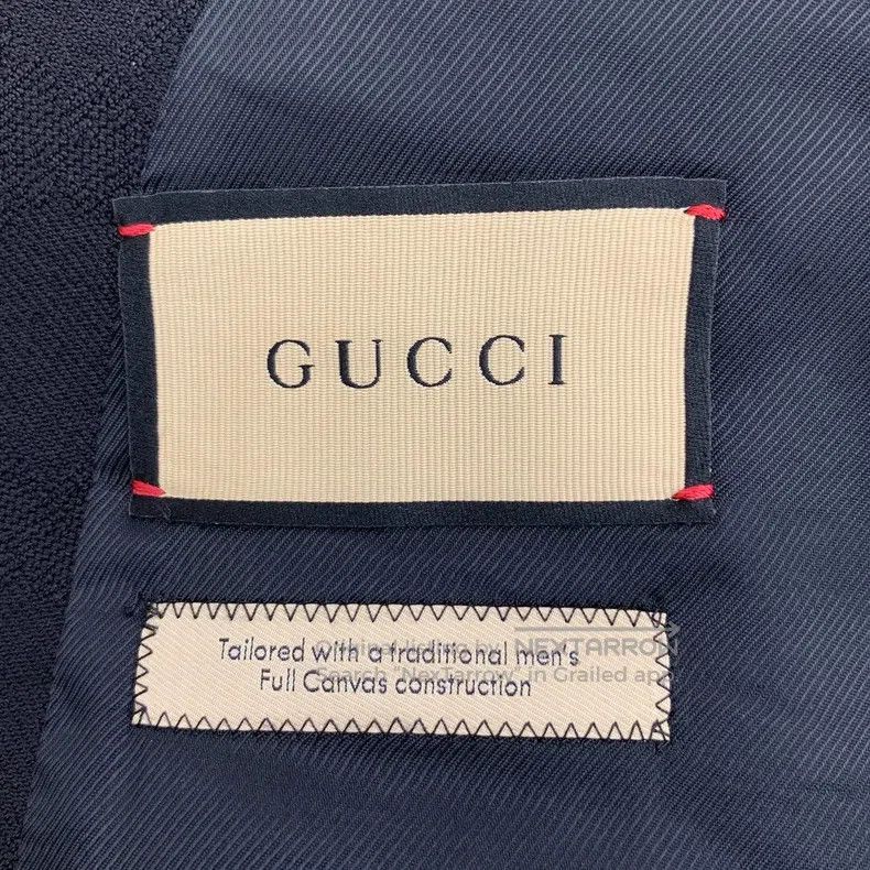 Gucci Gucci Black logo jacquard full print wool lapel single-bre Size S / US 4 / IT 40 - 5 Thumbnail