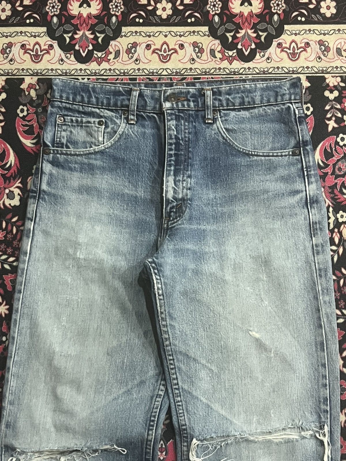 Levi's Vintage Y2K Levi’s 509 Blue Faded Washed Distressed Jeans Size US 32 / EU 48 - 4 Thumbnail