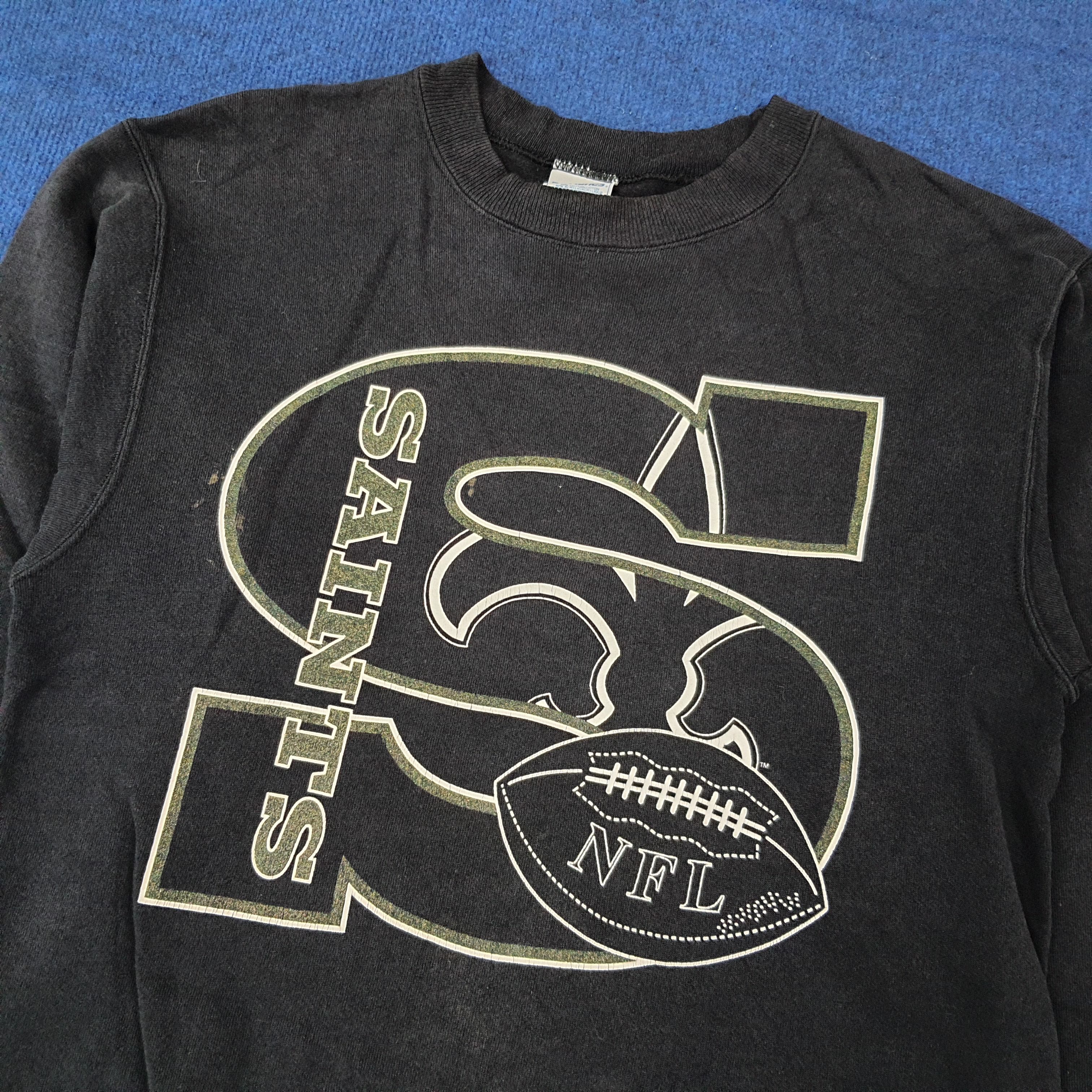 Hanes Vintage NFL New Orleans Saints Team Sweatshirt C264N2 Size US M / EU 48-50 / 2 - 2 Thumbnail