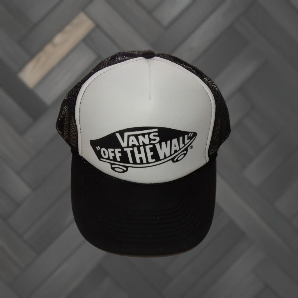 Vintage VANS Hat Baseball Cap Black One Size Men Off The Wall Snapback Hat Size ONE SIZE - 1 Thumbnail