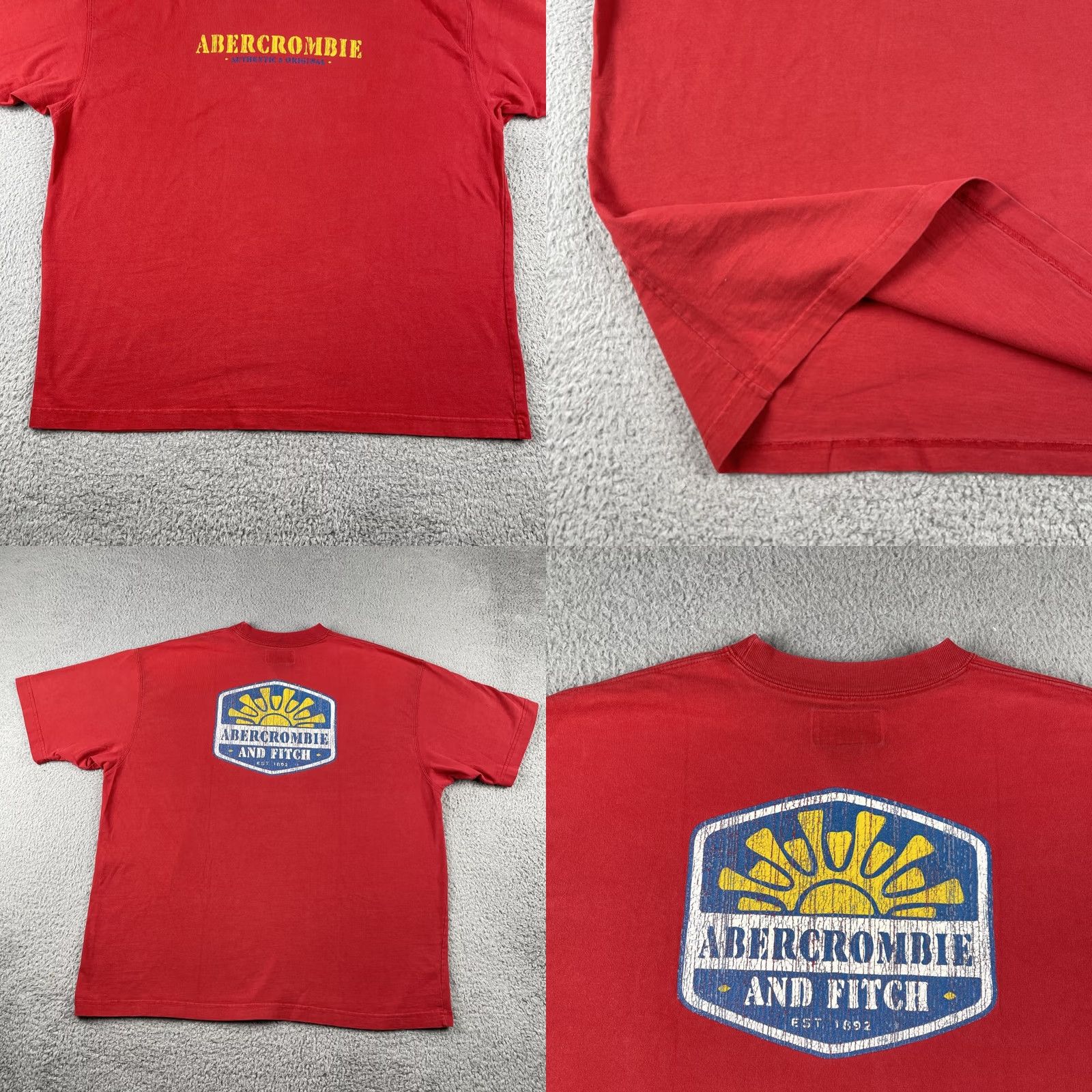 Abercrombie & Fitch VINTAGE Abercrombie & Fitch Shirt XL Red Outdoor Goods Y2K Made In US Marina Islands Mens Size US XL / EU 56 / 4 - 8 Thumbnail