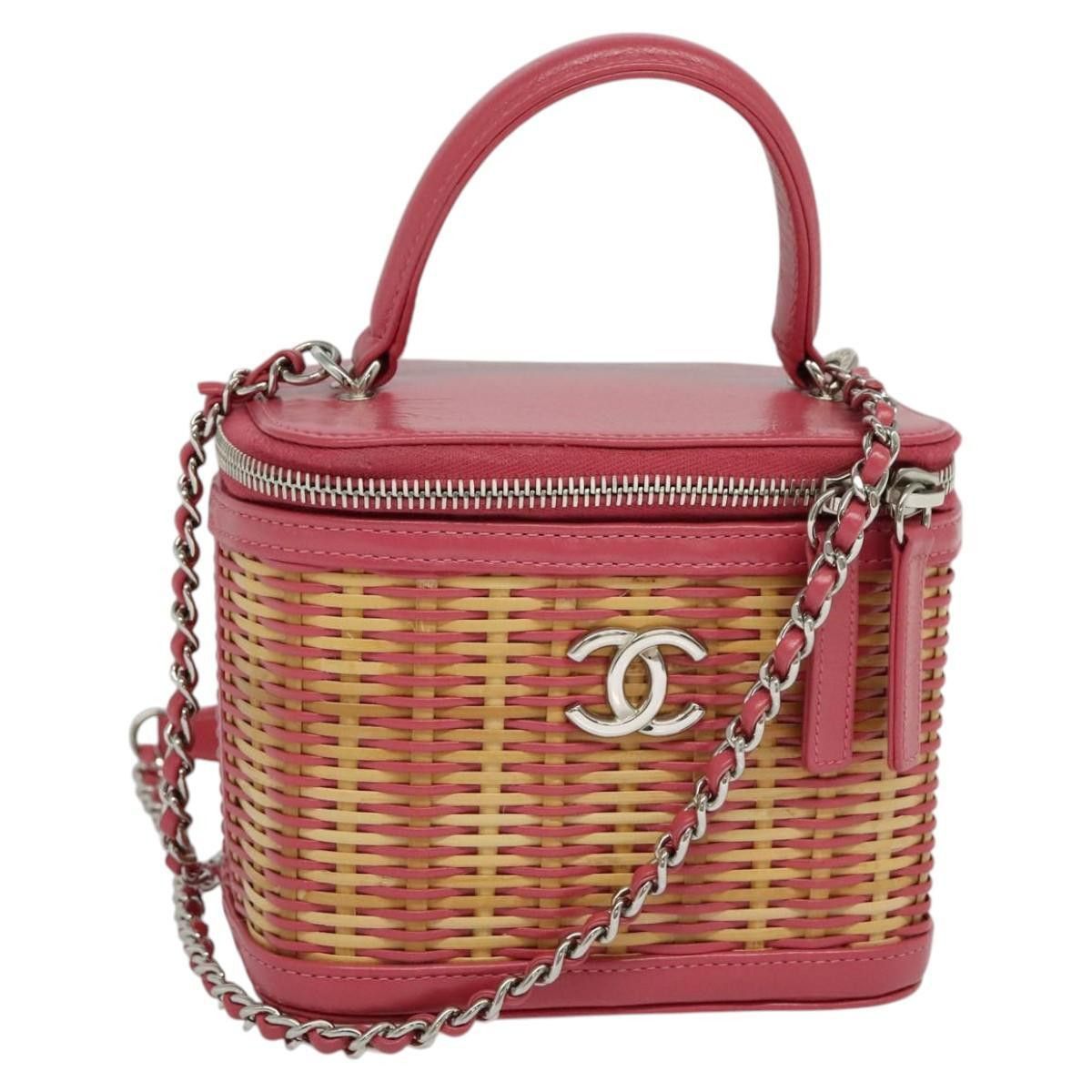 Chanel Chanel Take Away Vanity Case Rattan and Calfskin Size ONE SIZE - 1 Thumbnail