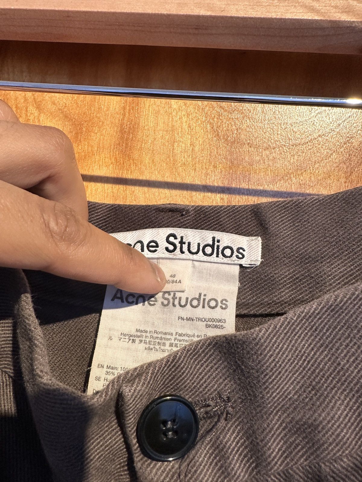 Acne Studios Acne Studios Wide Leg Trousers Size US 34 / EU 50 - 3 Thumbnail