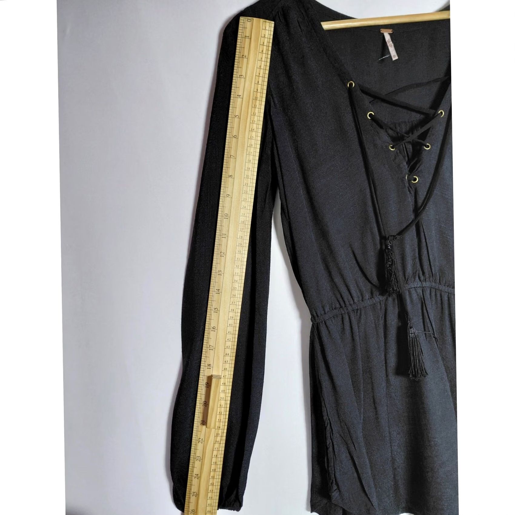 Loft Free People Black Long Sleeve Blouse Knit Women XS Lace Pullover Casual Workwear Top Jumper Shirt 0-0-0-0-0-0-0-0-0-0 Size XS / US 0-2 / IT 36-38 - 6 Thumbnail