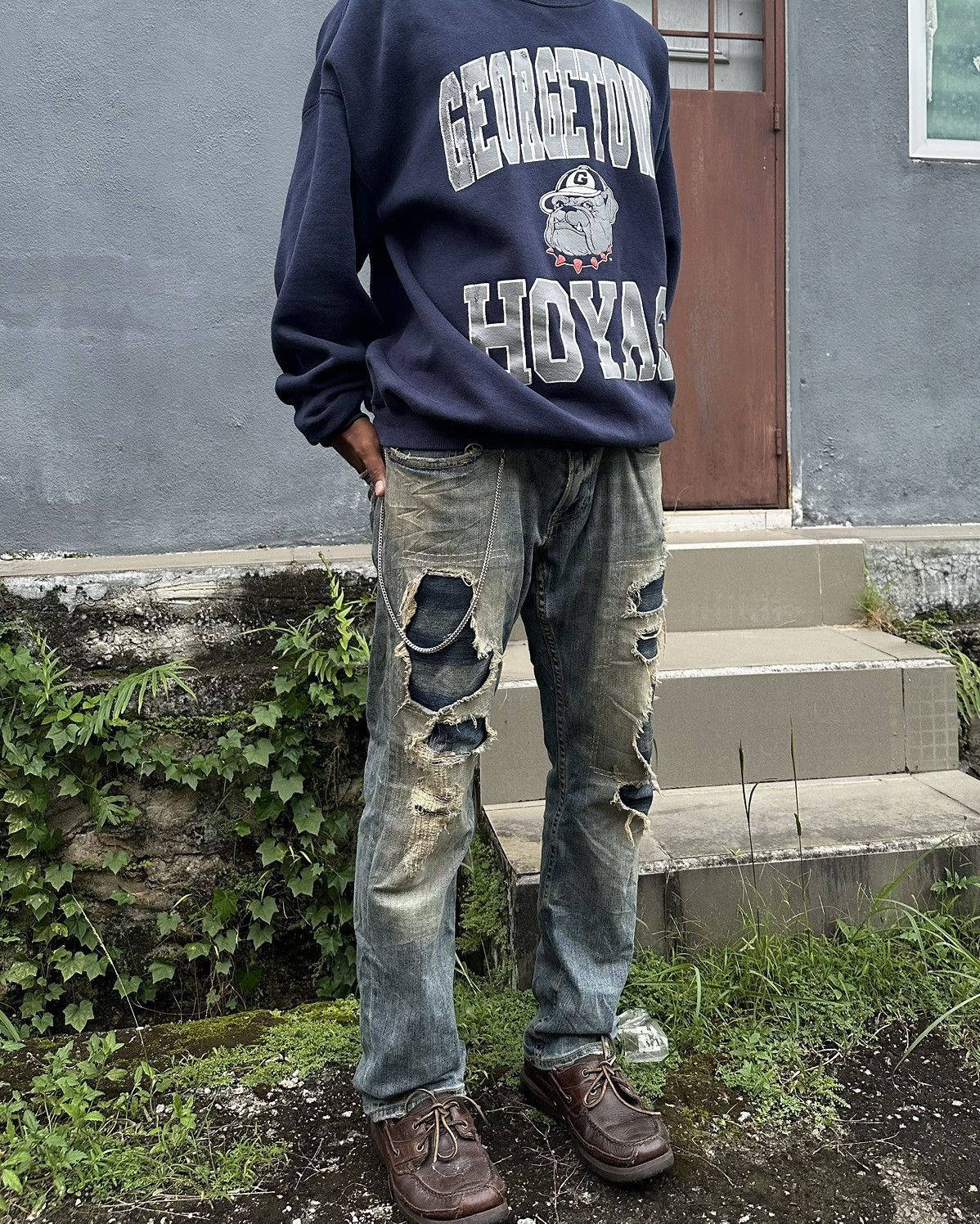 Vintage 👹Vintage THRASHED American Eagle Collections Straight Cut Size US 36 / EU 52 - 3 Thumbnail