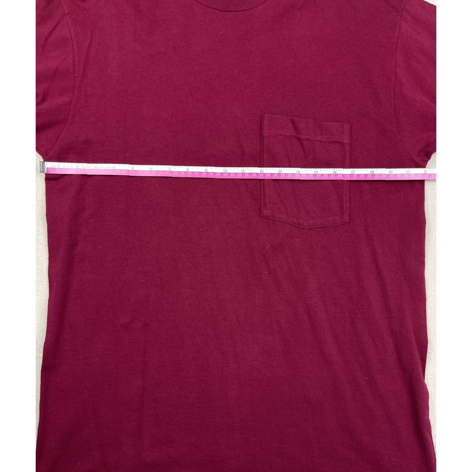 Vintage VINTAGE BVD T-Shirt Shirt Pocket 90s Adult Mens L Red Cotton Crew Neck Short Sleeve Tee Mens Ter USA 90s Size US L / EU 52-54 / 3 - 5 Thumbnail