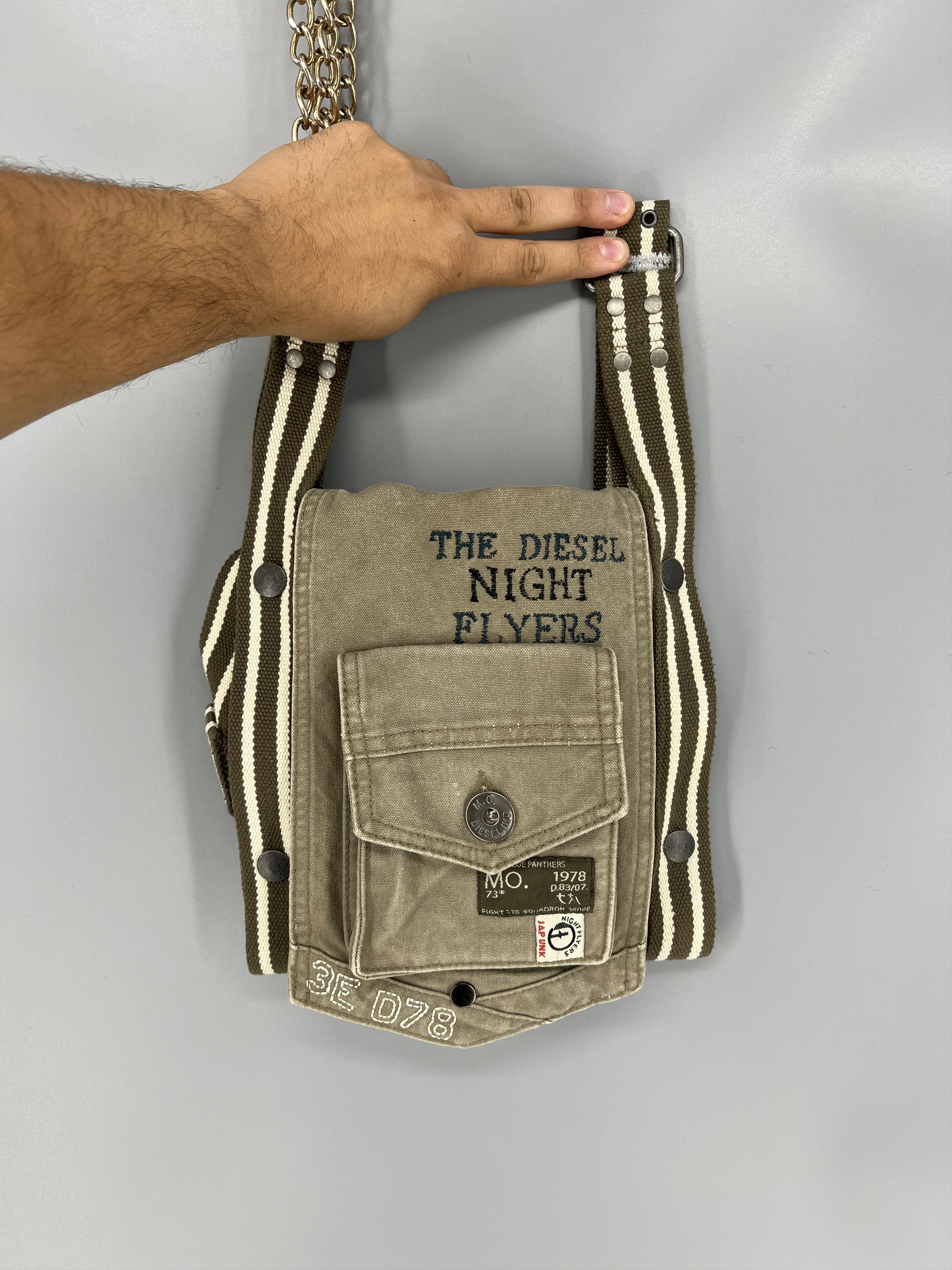 バッグ diesel grunge military shoulder bag y2k DIESEL Vintage Messenger Shoulder Bag CROSSBODY DIESEL Y2K Unisex