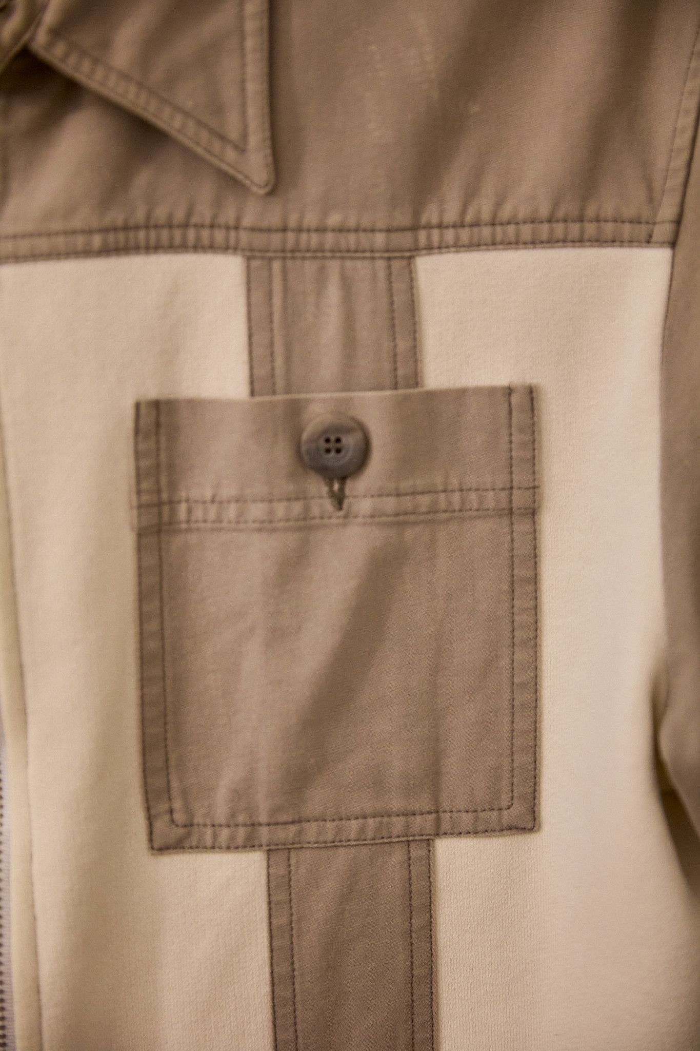 Dries Van Noten Dries Van Noten Contrast Panel Cotton Jacket – Early 2000s Size US M / EU 48-50 / 2 - 5 Thumbnail