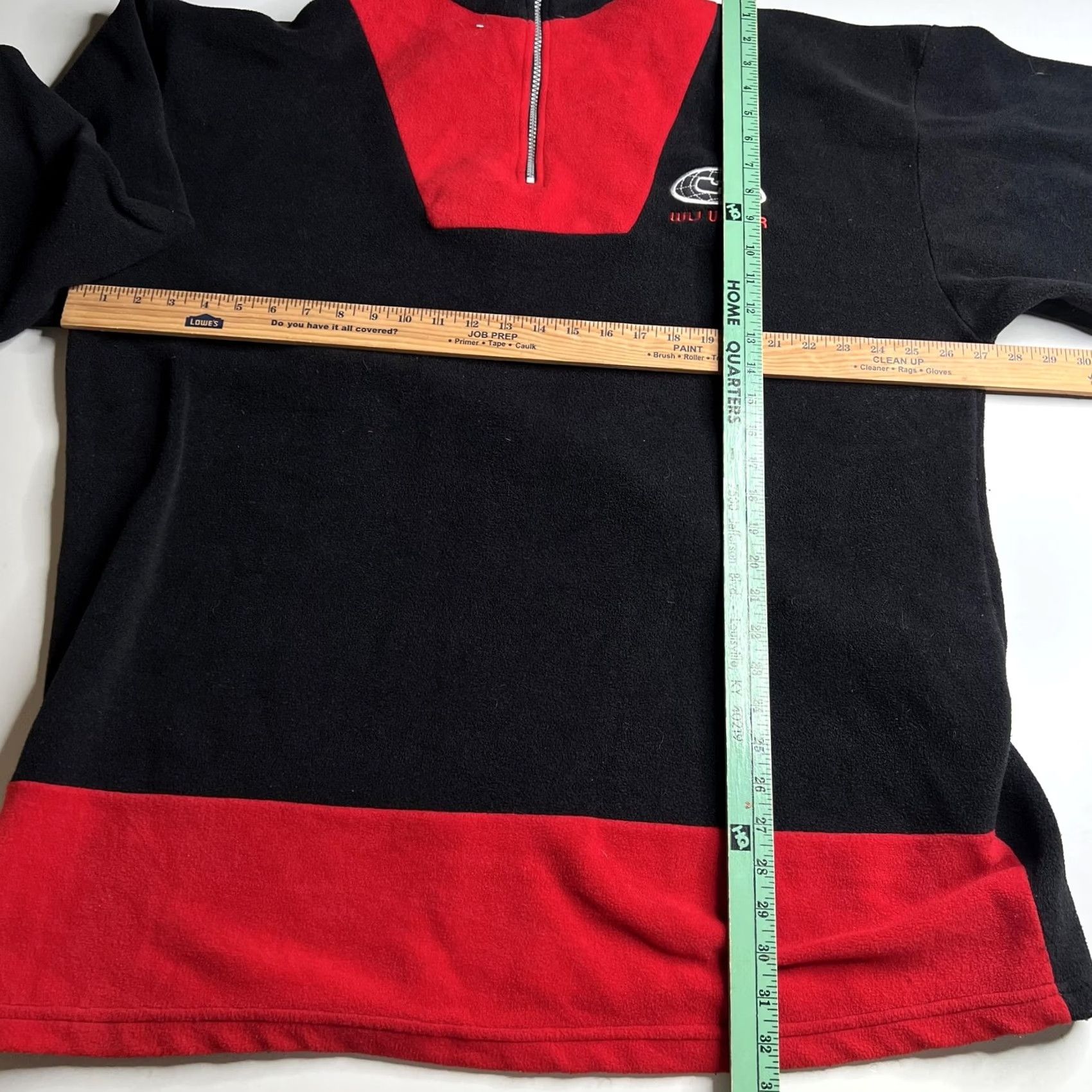 Vintage Wu Wear Sweatshirt Mens XL Black Red Fleece 1/4 Zip Mock Neck Pullover Hip Hop Size US XL / EU 56 / 4 - 6 Thumbnail