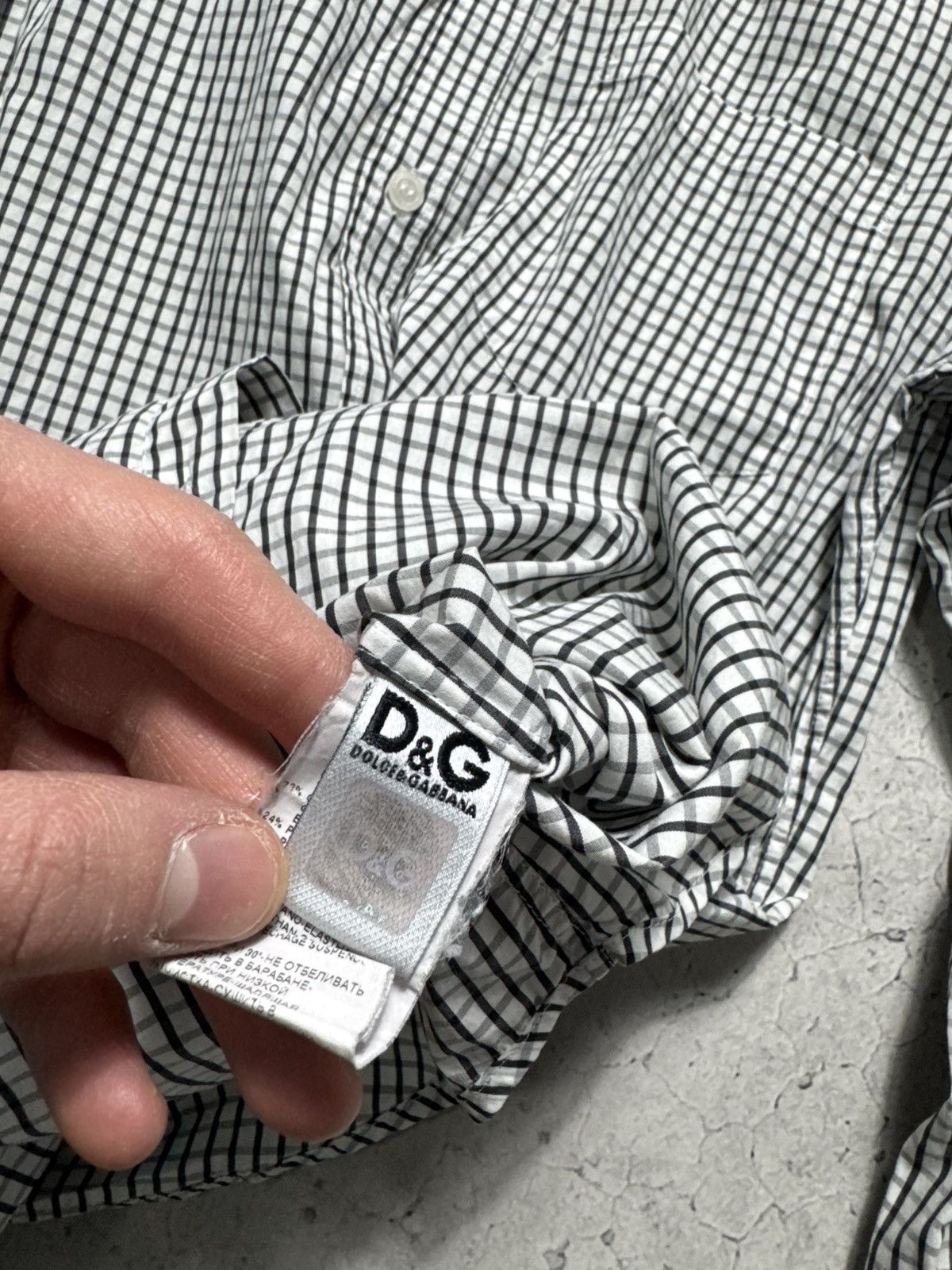 Dolce & Gabbana Dolce & Gabbana DG Luxury Button Up Checked Shirt Size US S / EU 44-46 / 1 - 8 Thumbnail