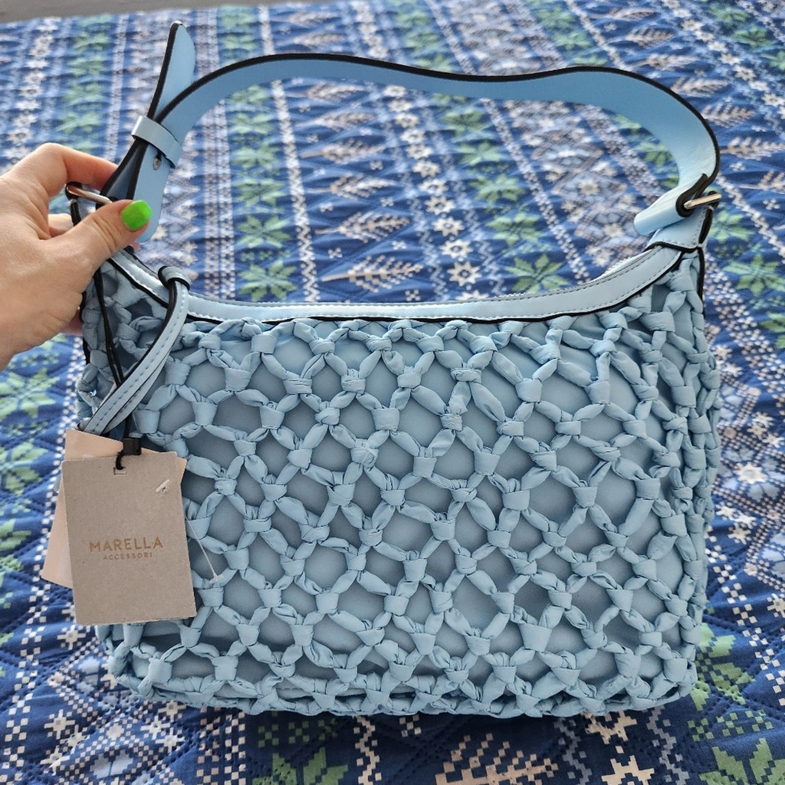 Marella MARELLA MaxMara Shoulder Bag Light Blue Size ONE SIZE - 3 Thumbnail