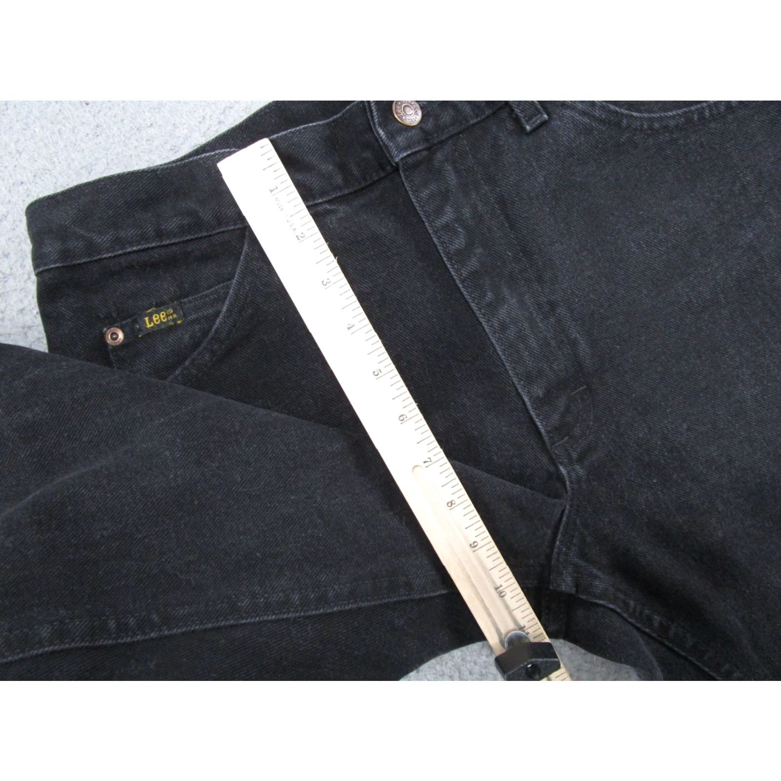 Lee VINTAGE Lee Jeans Mens 5-Pocket Denim Straight Black Cotton 31 Inseam 33x32 Size 33 Rise Mid 10-12 in Regular Zip Size US 33 - 6 Thumbnail