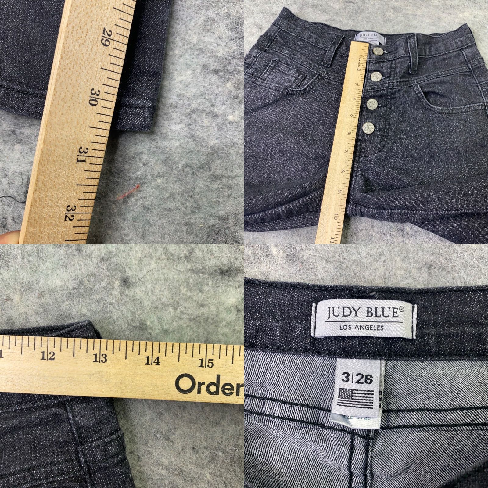 Vintage Judy Blue Jeans Womens Size 3/26 Grey Skinny Mid-Rise Exposed Button Fly Size 26" / US 2 / IT 38 - 8 Thumbnail