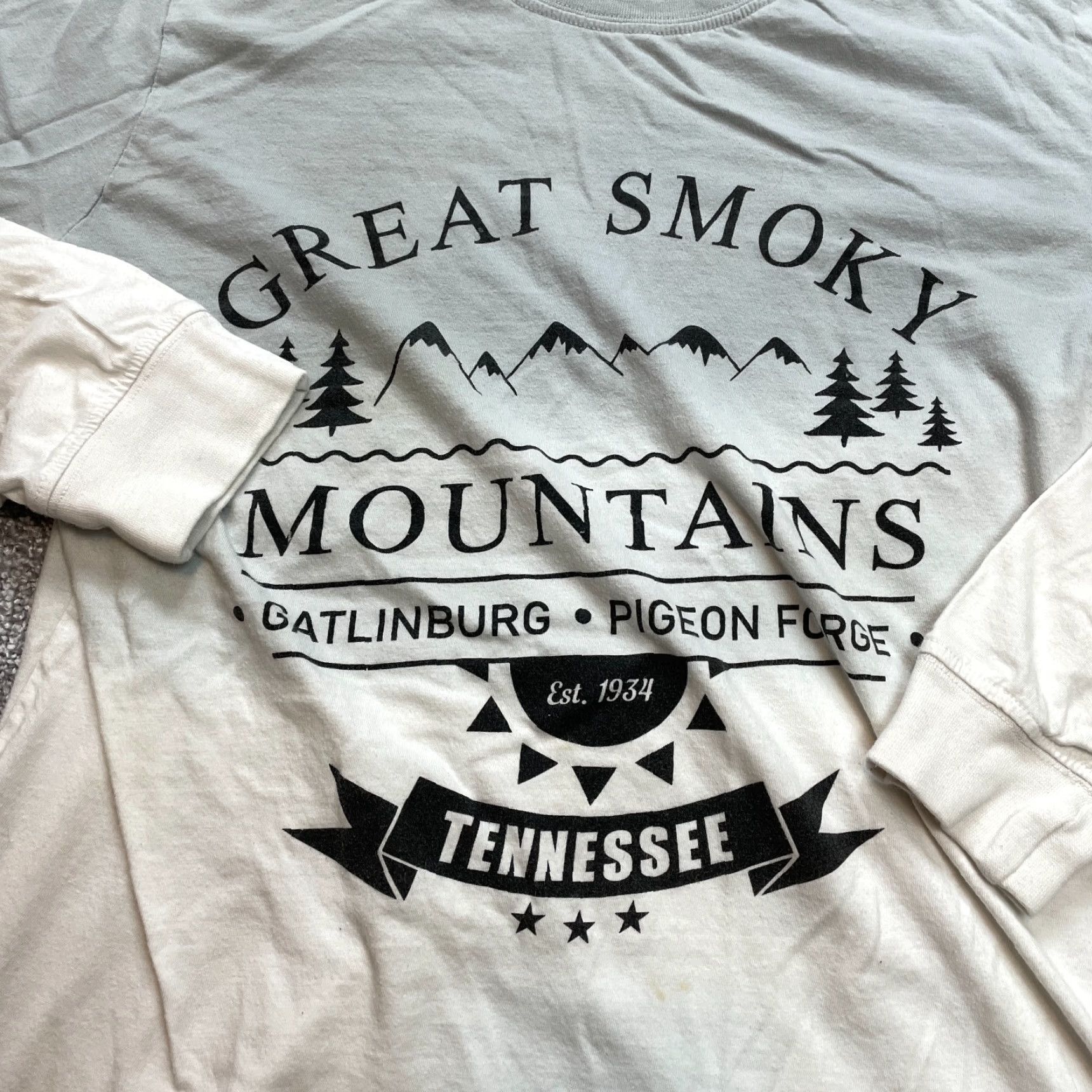 ESPIRIT Southern Spirit Shirt Adult Small Blue and White Great Smoky Mountains Graphic Shirt Size US S / EU 44-46 / 1 - 2 Thumbnail