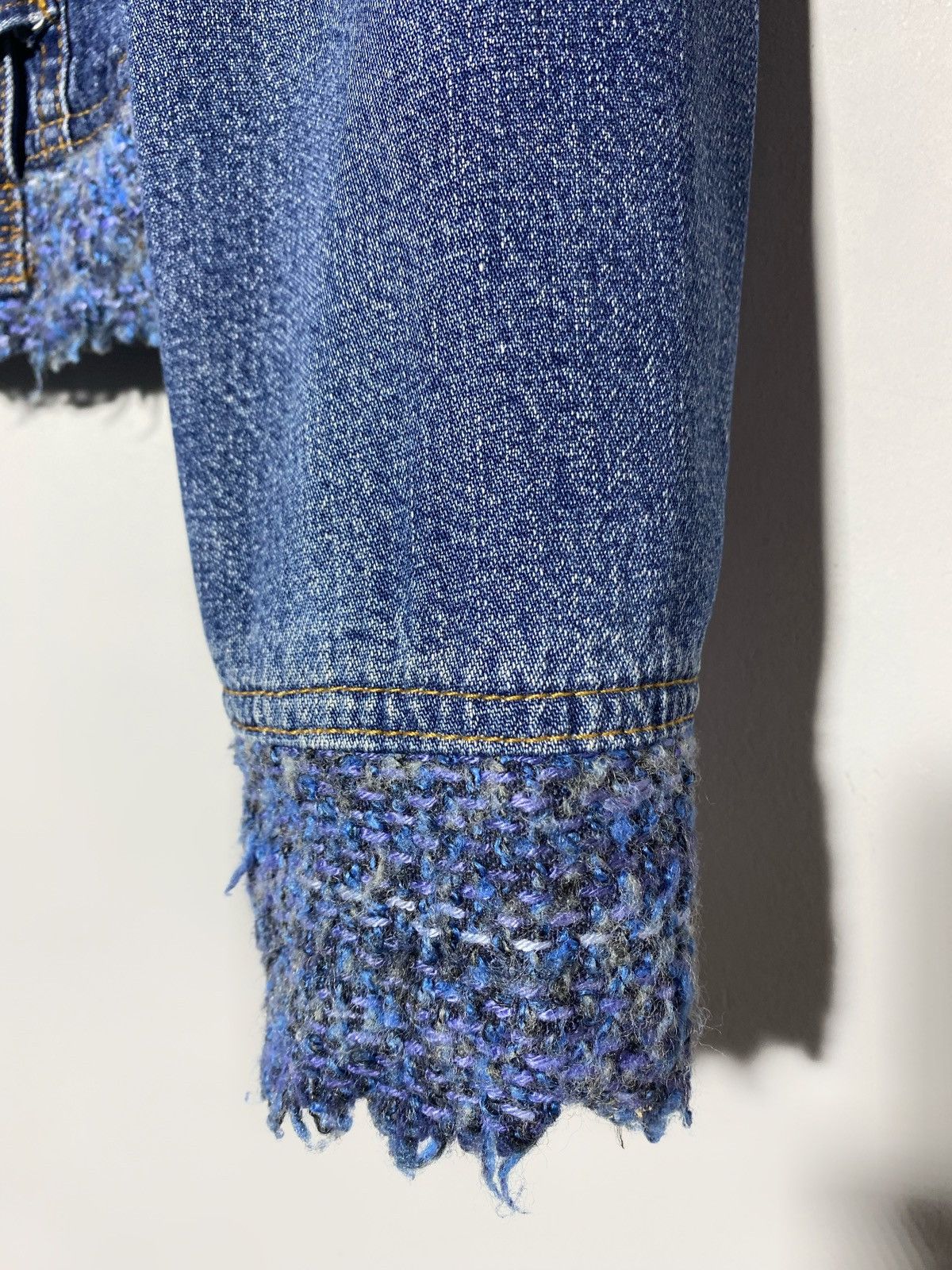 Dolce & Gabbana Dolce & Gabbana Button Down Tweed Detail Denim Jacket Size XS / US 0-2 / IT 36-38 - 10 Thumbnail