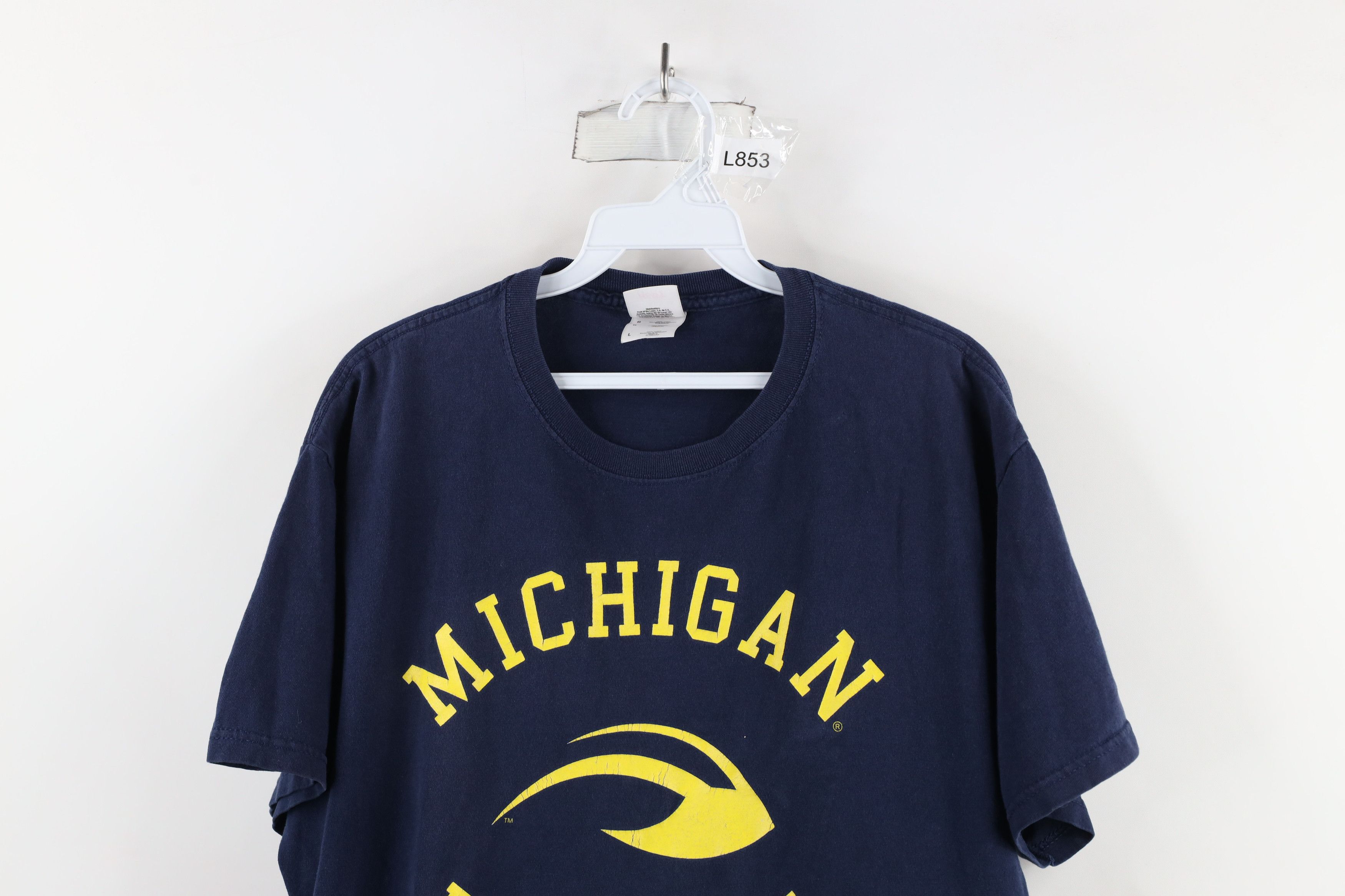 Vintage Vintage Spell Out University of Michigan Football T-Shirt Size US L / EU 52-54 / 3 - 2 Thumbnail