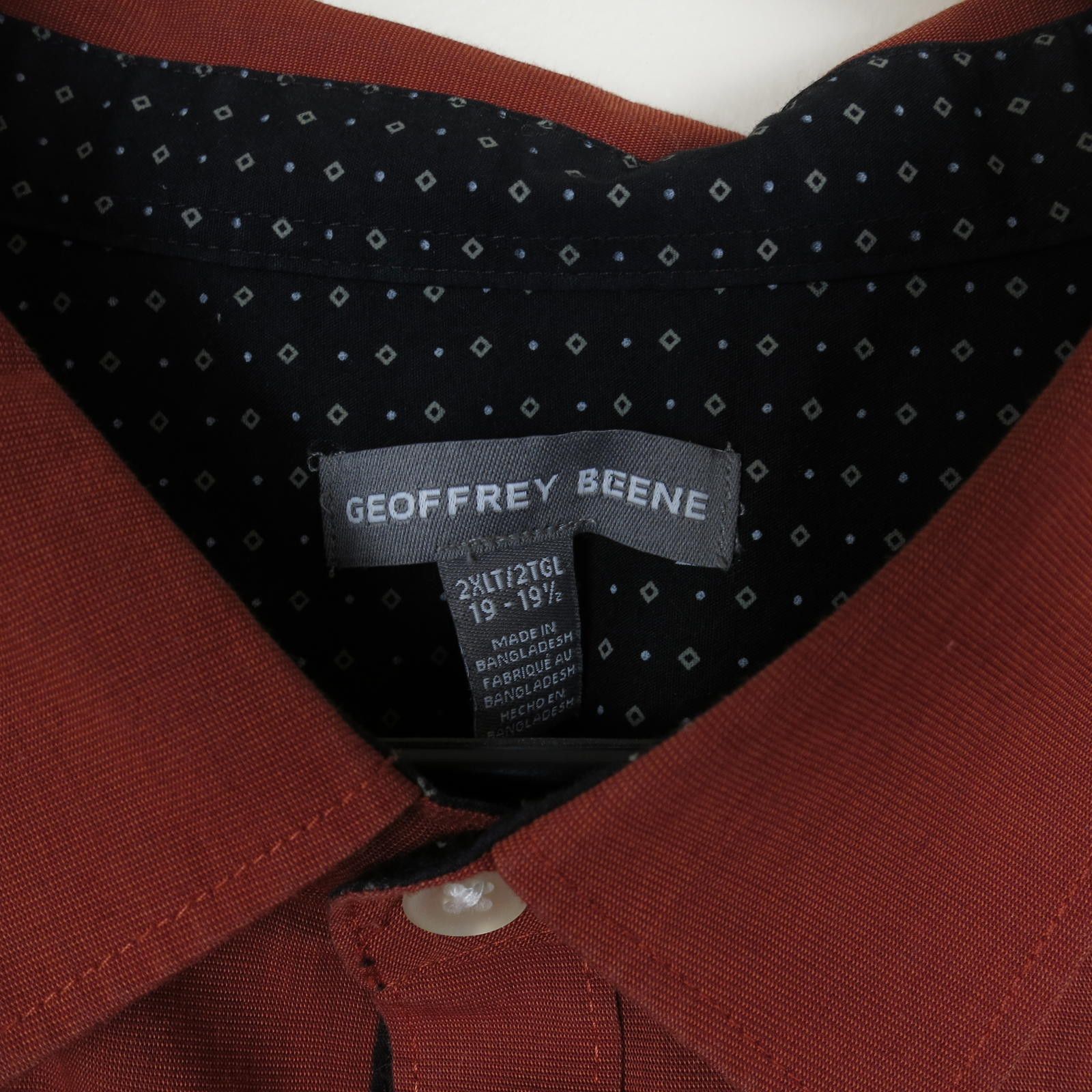 Other Geoffrey Beene Men's Rust Button-Down Shirt Size 48R - 2 Thumbnail
