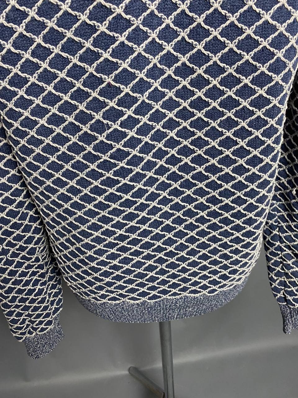 Barbour Barbour Sweater Openwork Lattice Knit Union Jack Patch Sz M Size M / US 6-8 / IT 42-44 - 17 Thumbnail
