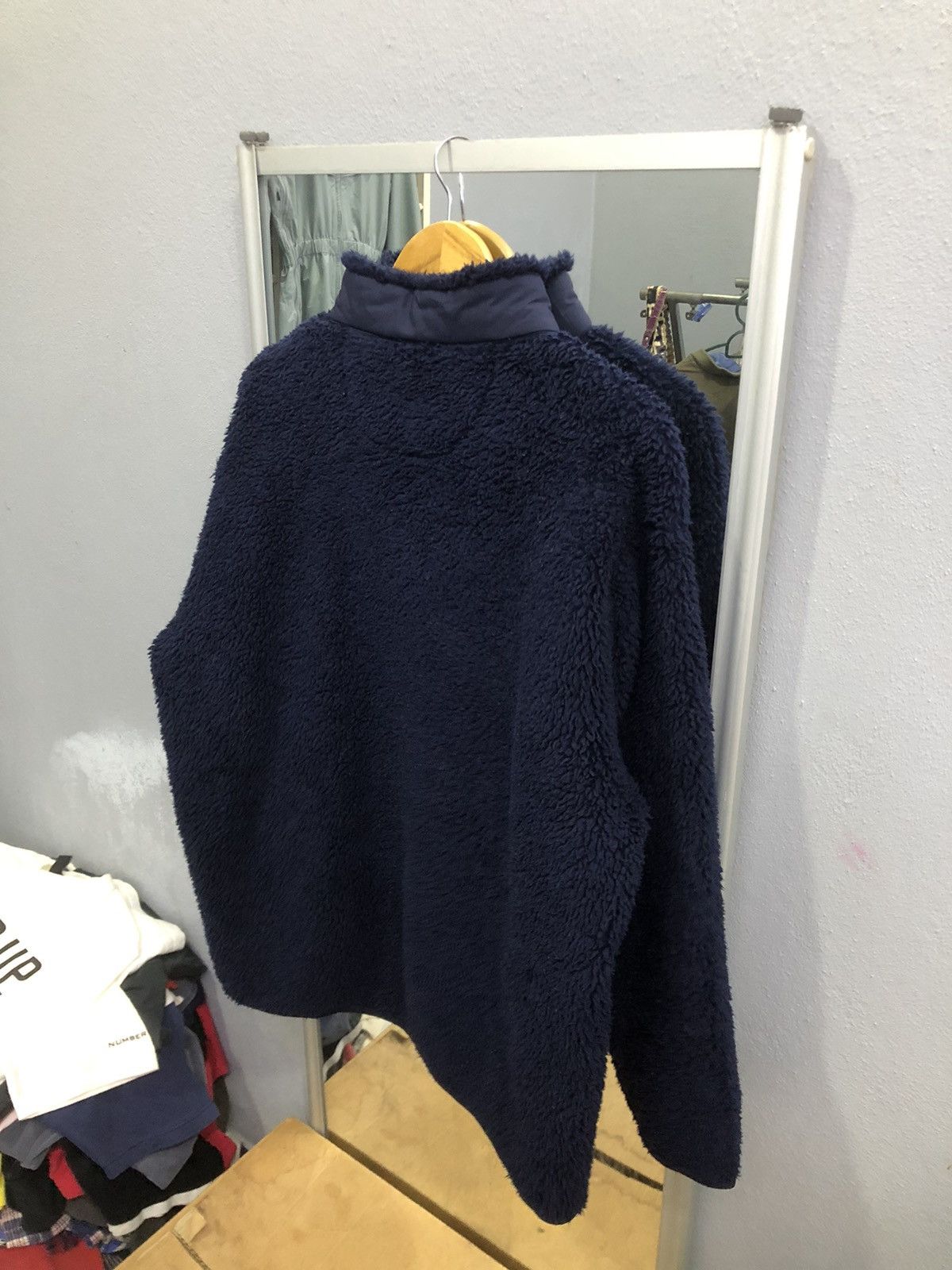 Uniqlo × White Mountaineering Uniqlo x White Mountaineering Navy Fleece Pullover Size US XL / EU 56 / 4 - 11 Thumbnail