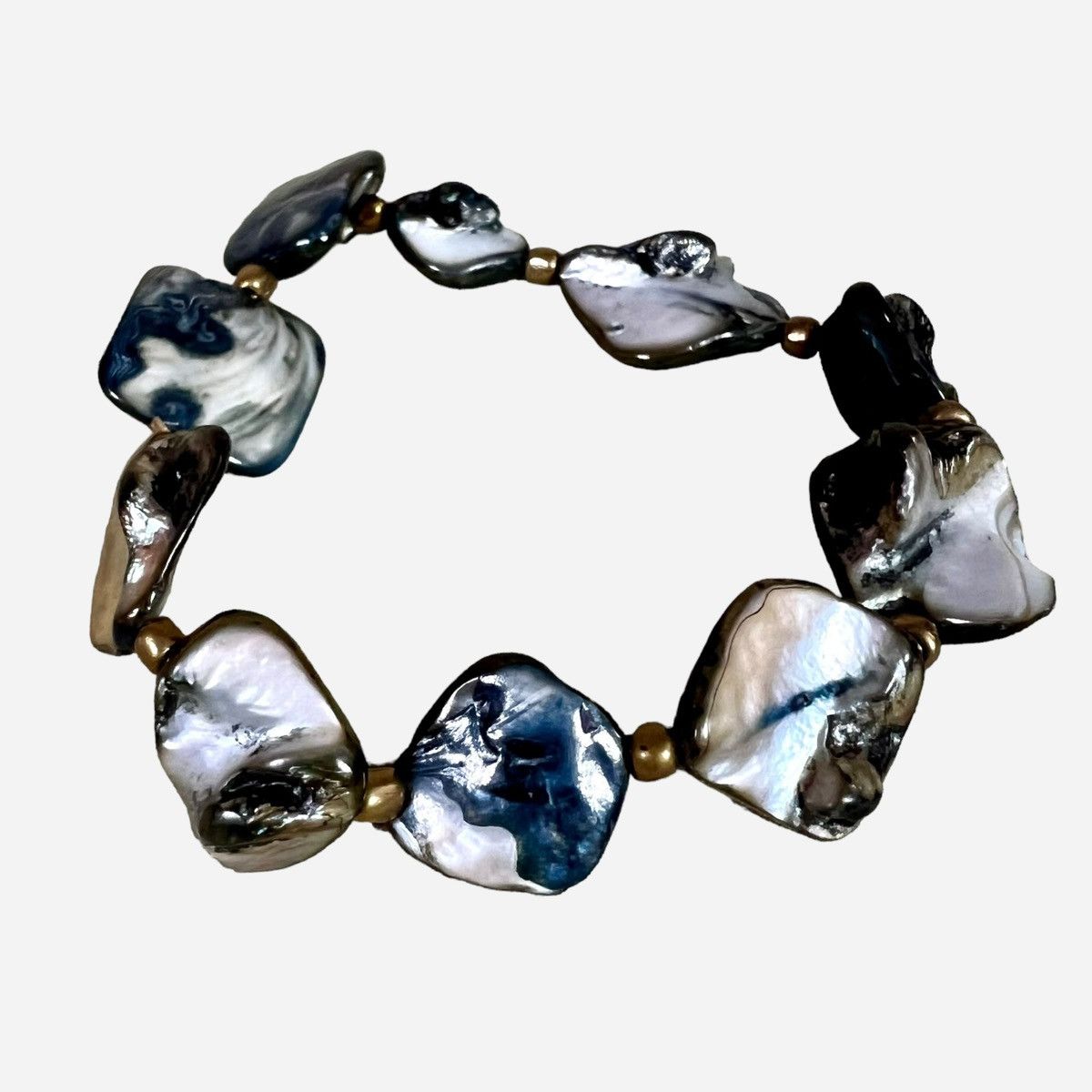 Handmade Two Bracelet Combo Leather Shell Unisex Adjustable Size Size ONE SIZE - 3 Thumbnail