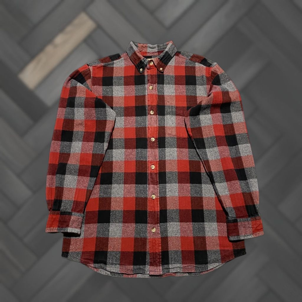 Vintage Red Head Shirt Mens Medium Plaid Flannel Button Down Outdoor Size US M / EU 48-50 / 2 - 1 Thumbnail