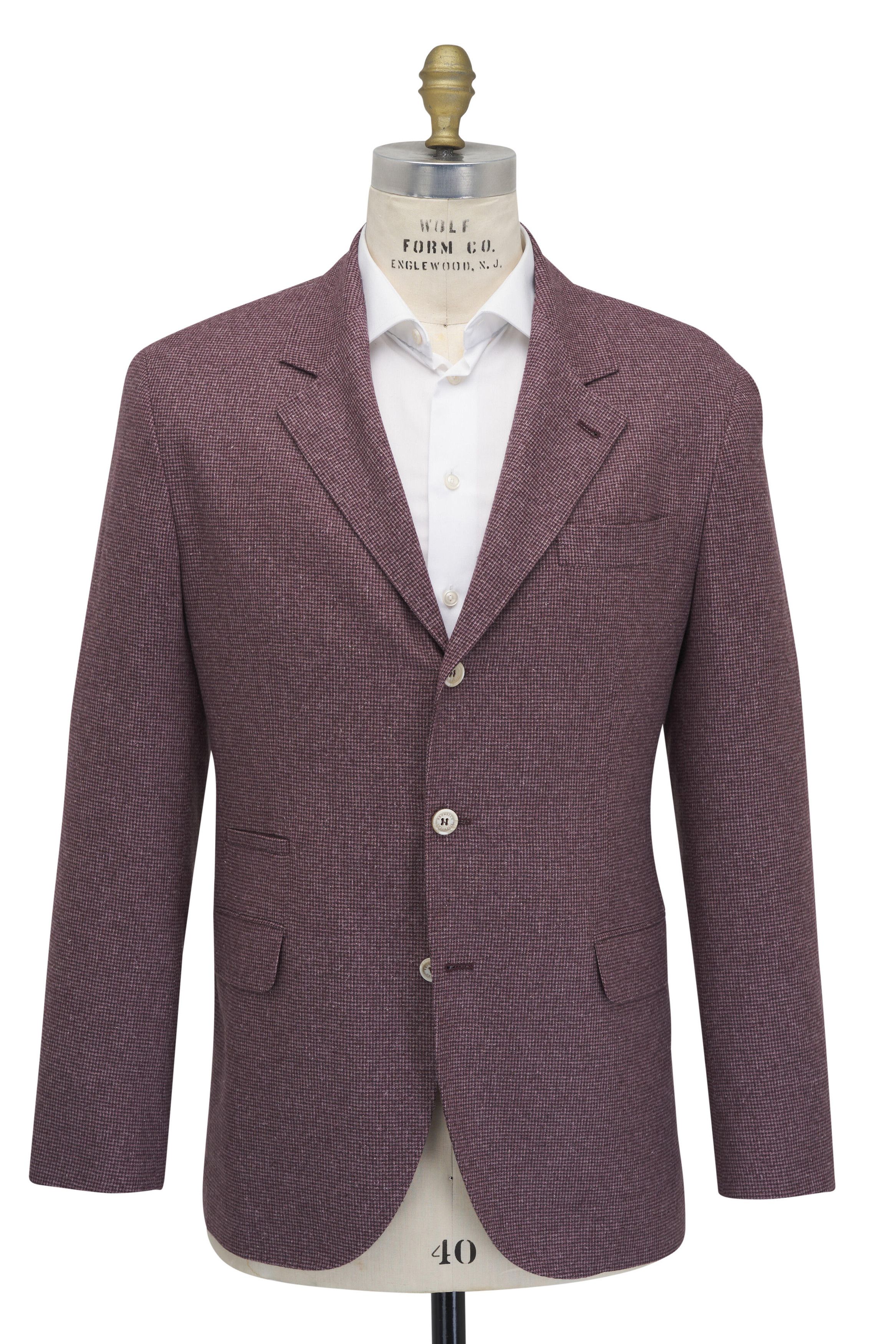 o1mtch0225 Mini Check Sportcoat in Rose