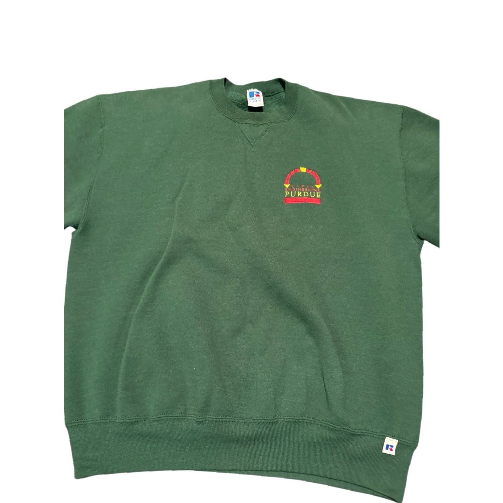 Russell Athletic VINTAGE Russell Purdue University Civil Engineering Green Sweatshirt XL USA Size US M / EU 48-50 / 2 - 2 Thumbnail