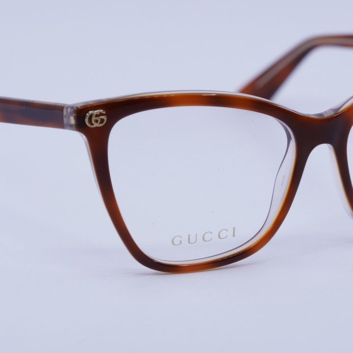 Gucci Gucci GG1817O 004 Eyeglasses Medium Havana/Light Mauve 55mm Size ONE SIZE - 6 Thumbnail