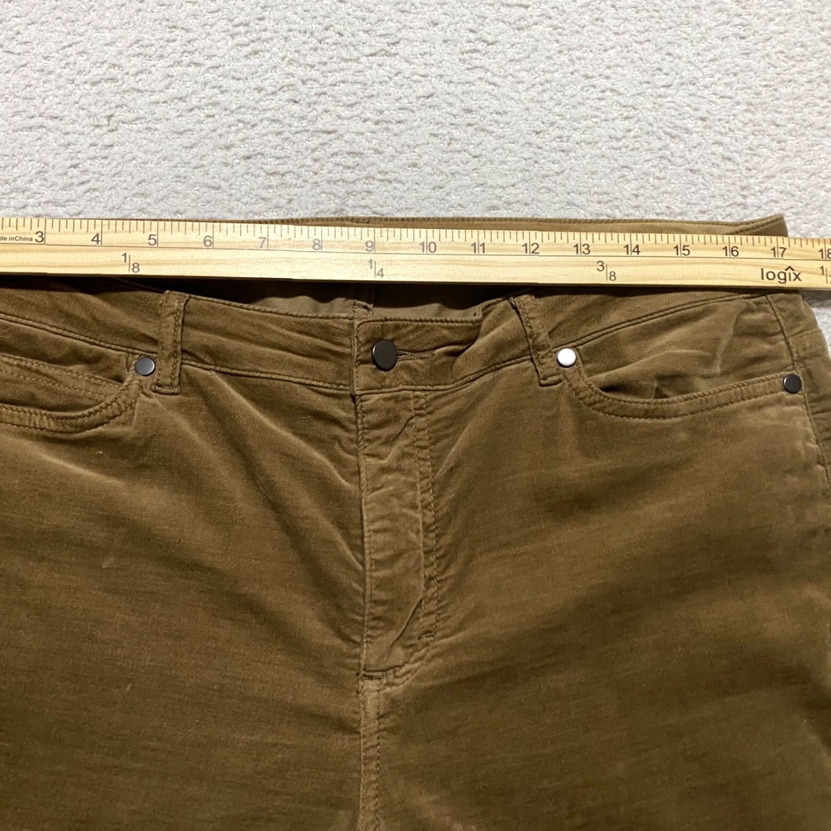 J.McLaughlin J McLaughlin Pants Womens sz 14 Brown Straight Leg Velvet Velour Ankle Size 36" / US 14 / IT 50 - 5 Thumbnail