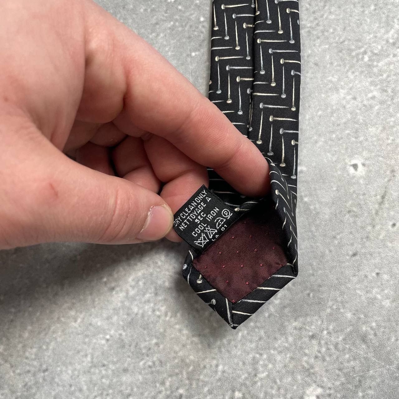 Designer × Gianfranco Ferre × Vintage Vintage Gianfranco Ferre Studio Nails Print Silk Tie Size ONE SIZE - 25 Thumbnail