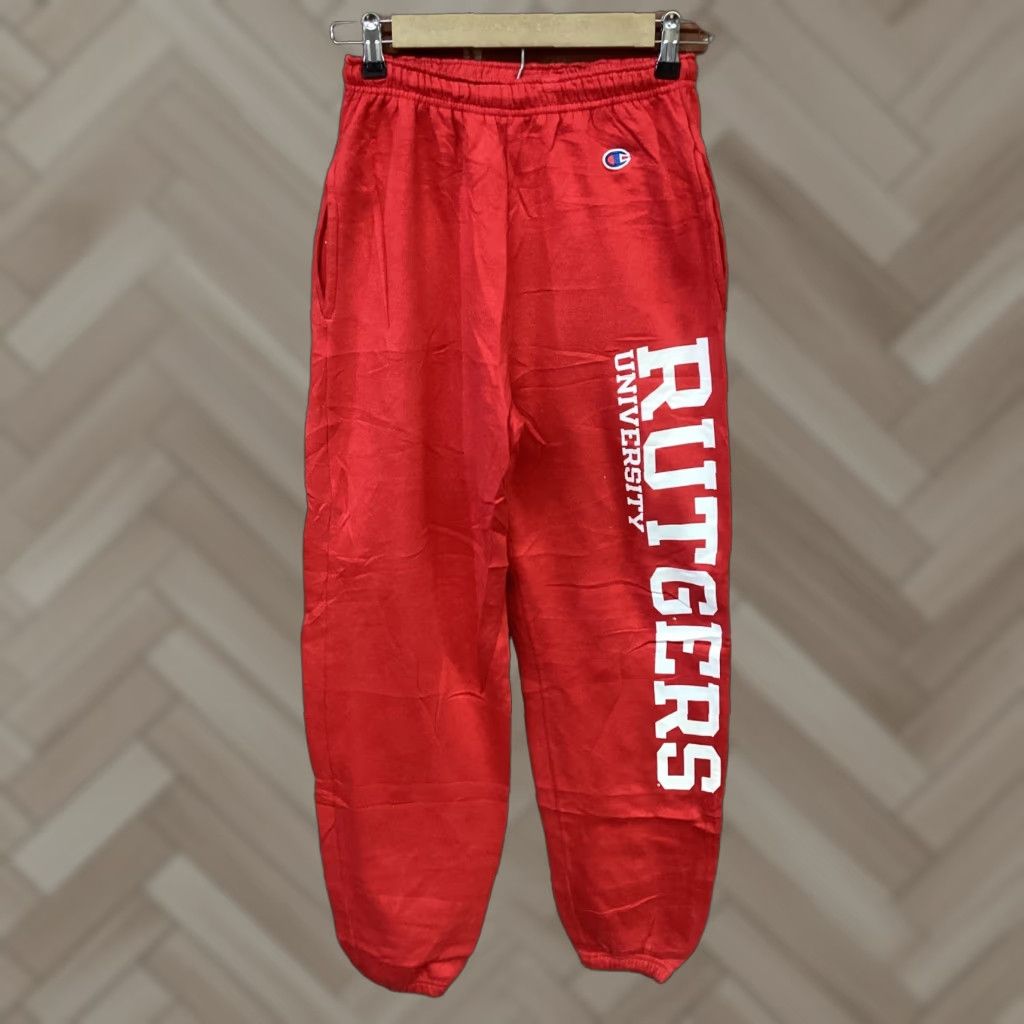 Champion Men's Champion Joggers Pants S Athletic Regular Gray University Rutgers College 80s 90s Bohemian City Classic American Athleticwear Size US 29 - 1 Thumbnail