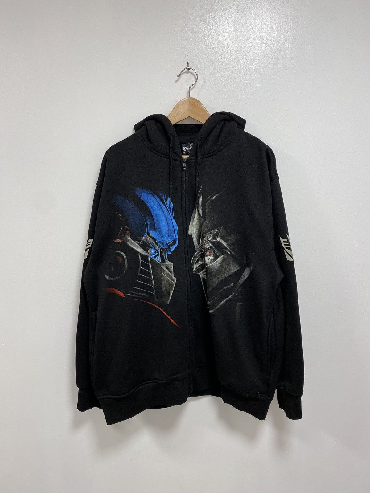 Image of 2007 Transformer Hoodie Movie Promo Y2K in Black, Men's (Size 2XL)