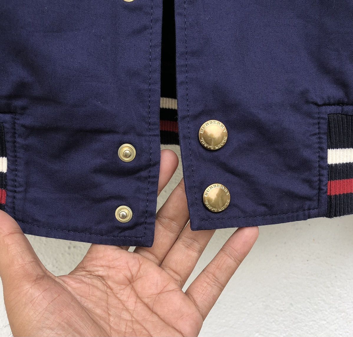 Burberry Burberry Black Label Cotton Gold Button Varsity Jacket Size US M / EU 48-50 / 2 - 15 Thumbnail