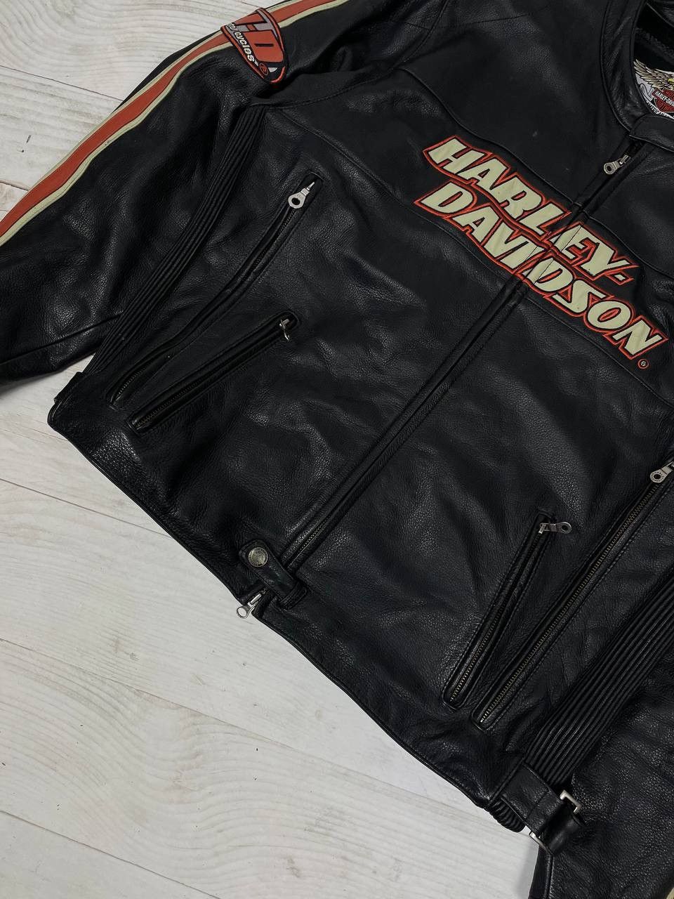 Harley Davidson Vintage Harley Davidson Motorcycle Leather Jacket Biker 90s Size US XXL / EU 58 / 5 - 4 Thumbnail