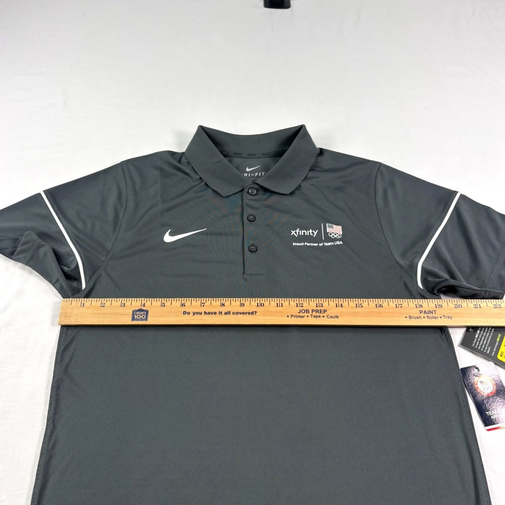 Nike Nike Shirt Mens Small Gray USA Olympics Golf Polo Dri Fit Performance NEW Size US S / EU 44-46 / 1 - 7 Thumbnail