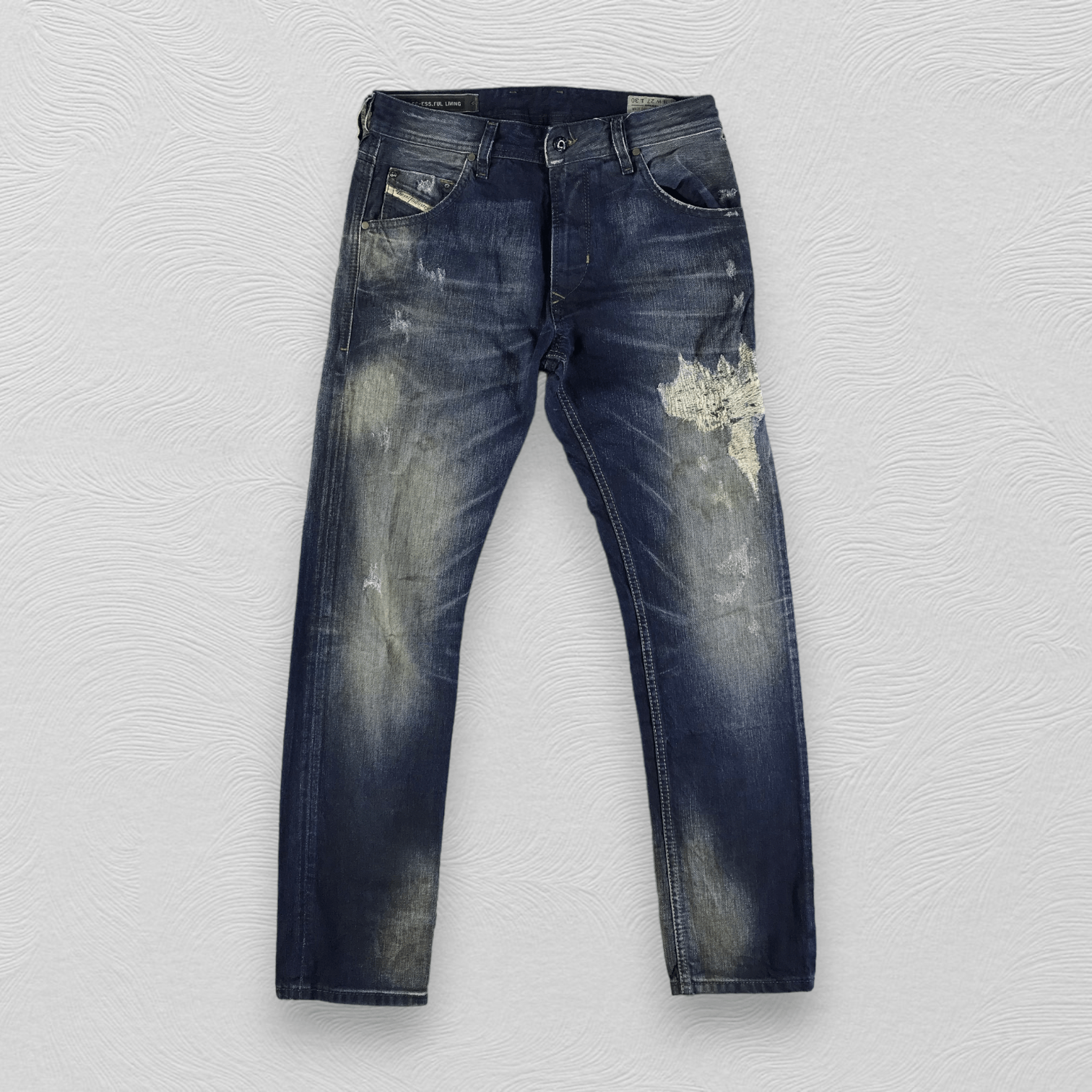 Diesel Diesel Krayver Jeans Destroyed Denim KJ2411 Size US 27 - 1 Thumbnail