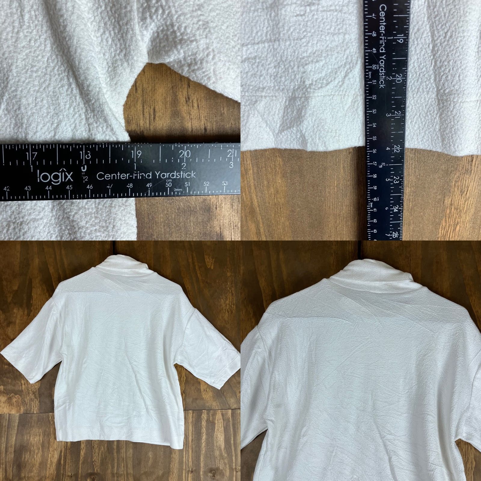 J.Crew VINTAGE J. CREW 365 Womens Shirt White Textured Crepe Drop-Sleeve Turtleneck XS Size XS / US 0-2 / IT 36-38 - 8 Thumbnail