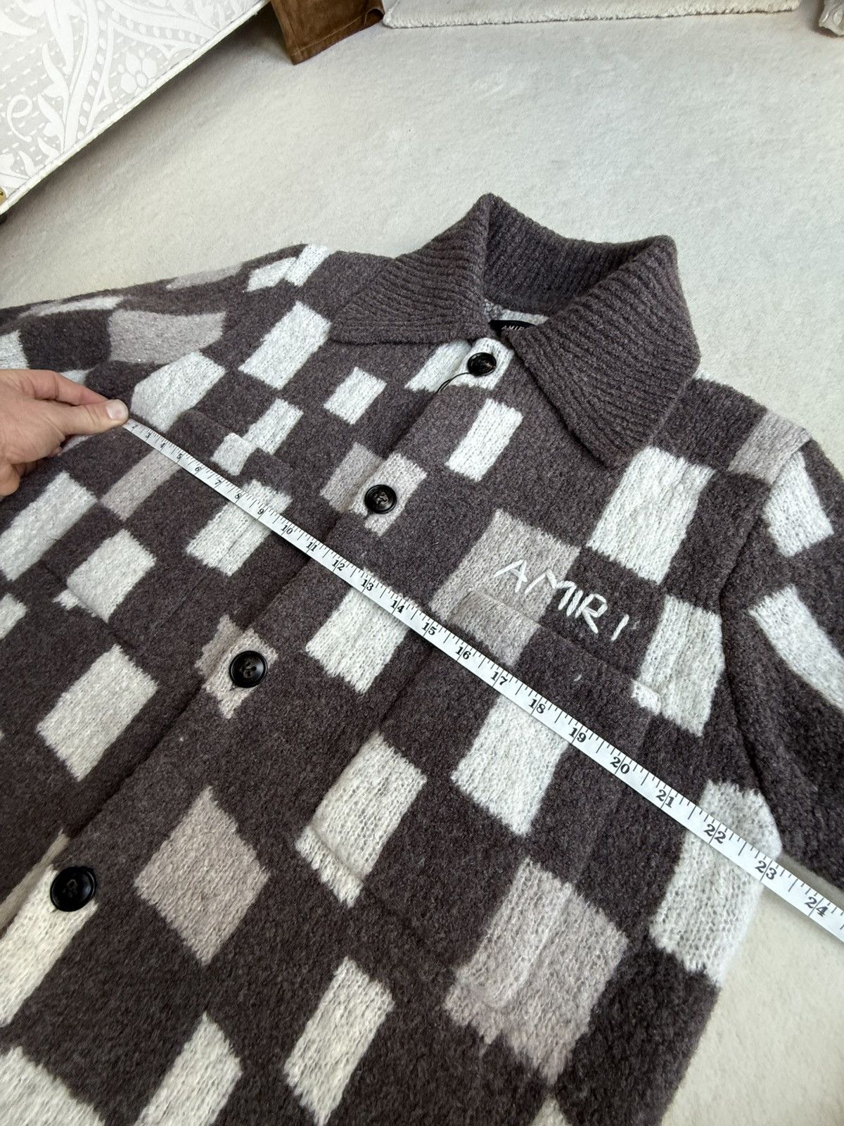 Amiri $1.3k Amiri damier cardigan sweater logo rare grail S Size US S / EU 44-46 / 1 - 3 Thumbnail