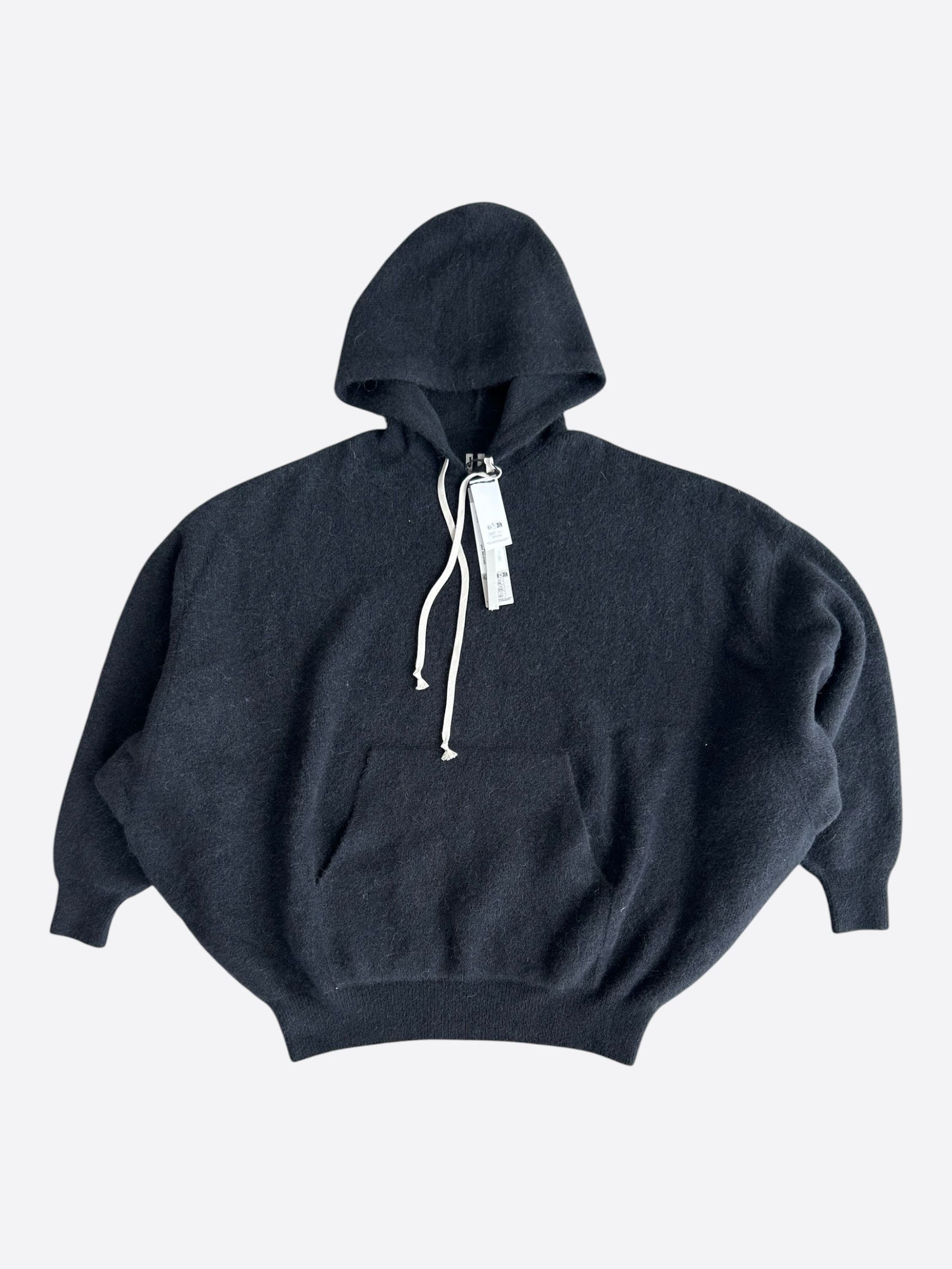 Rick Owens Rick Owens Black Hun Knitted Hoodie Size US L / EU 52-54 / 3 - 1 Thumbnail