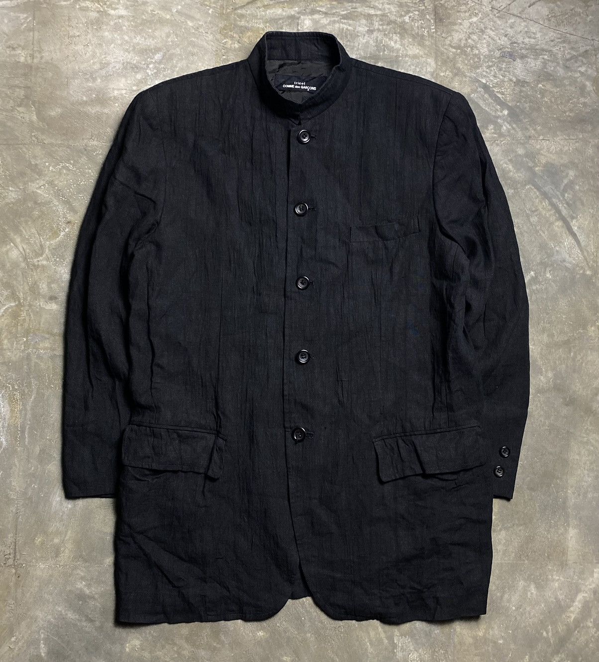 Tricot Comme des Garcons CDG Tricot AD1999 Linen Oversized Blazer Size L / US 10 / IT 46 - 1 Thumbnail