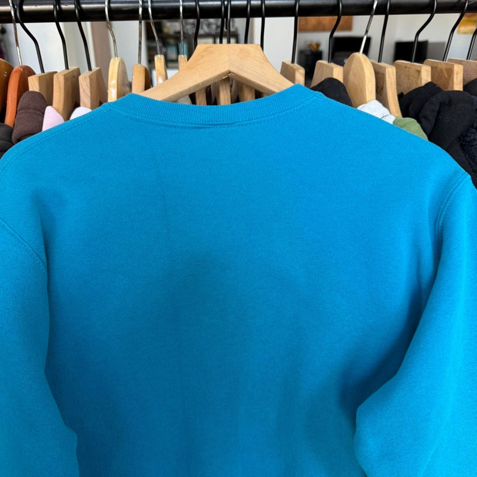 Other Vintage 90s Cheetah Blue Blank Sweatshirt Size US M / EU 48-50 / 2 - 7 Thumbnail