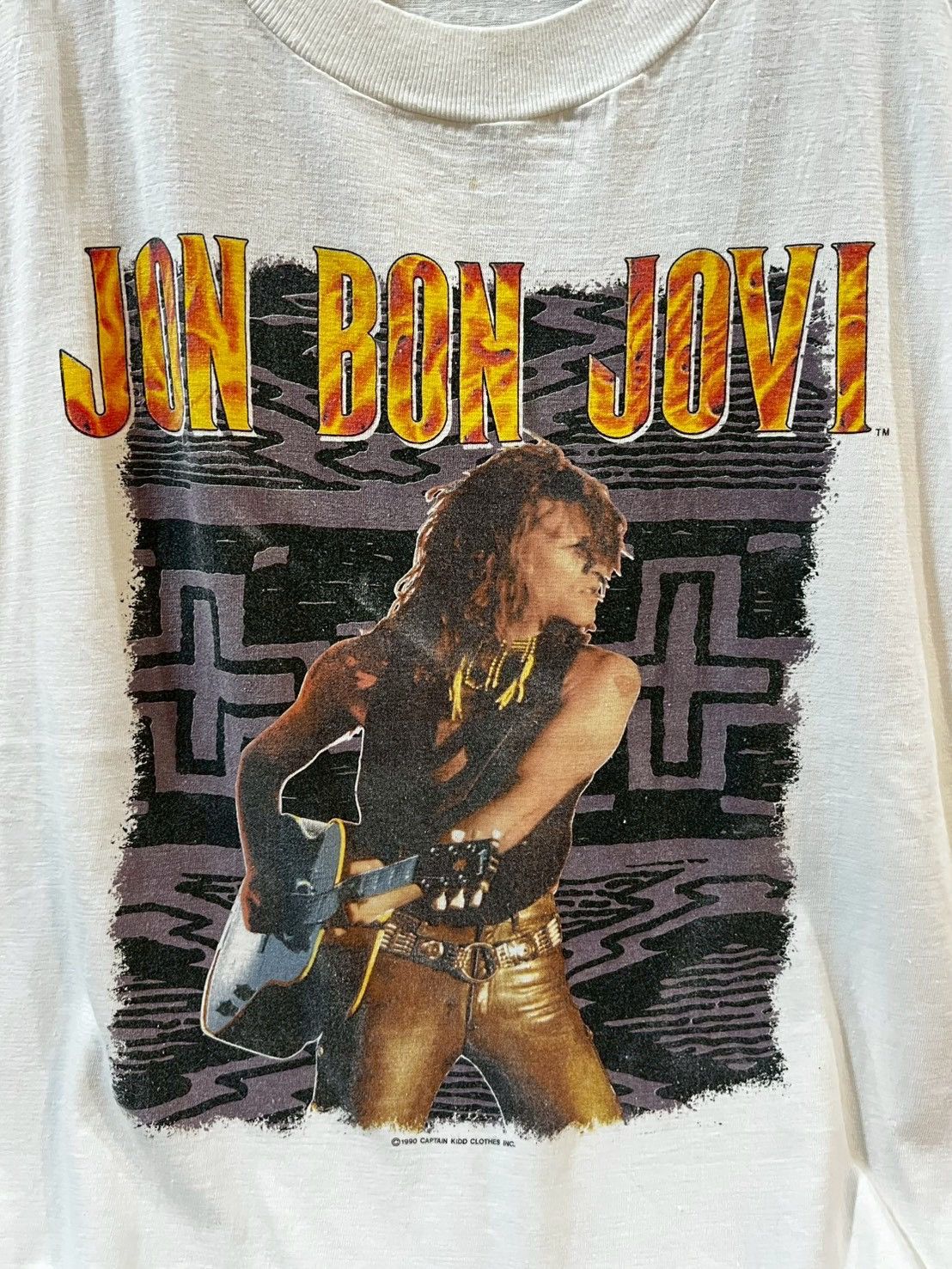 Band Tees Bon jovi 1990’s Size US XL / EU 56 / 4 - 2 Thumbnail