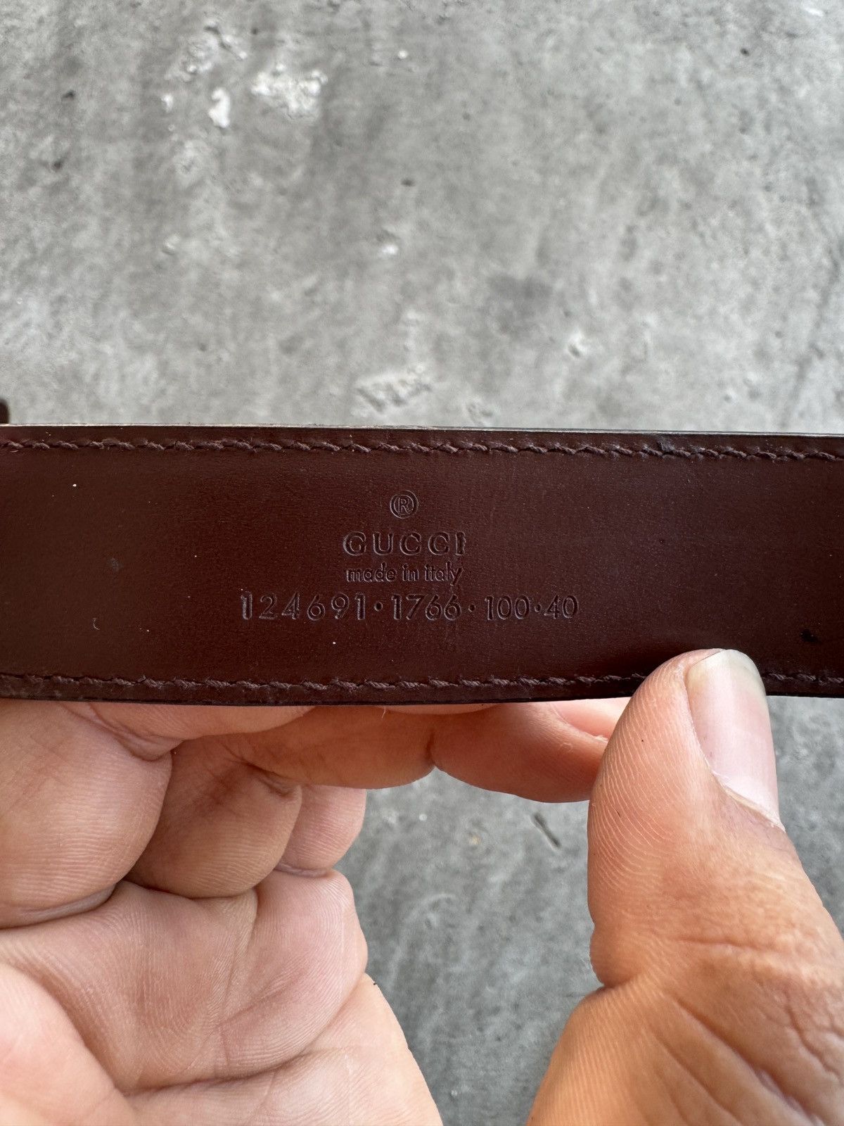 Gucci Gucci Square G Buckle Black Leather Belt Size ONE SIZE - 5 Thumbnail