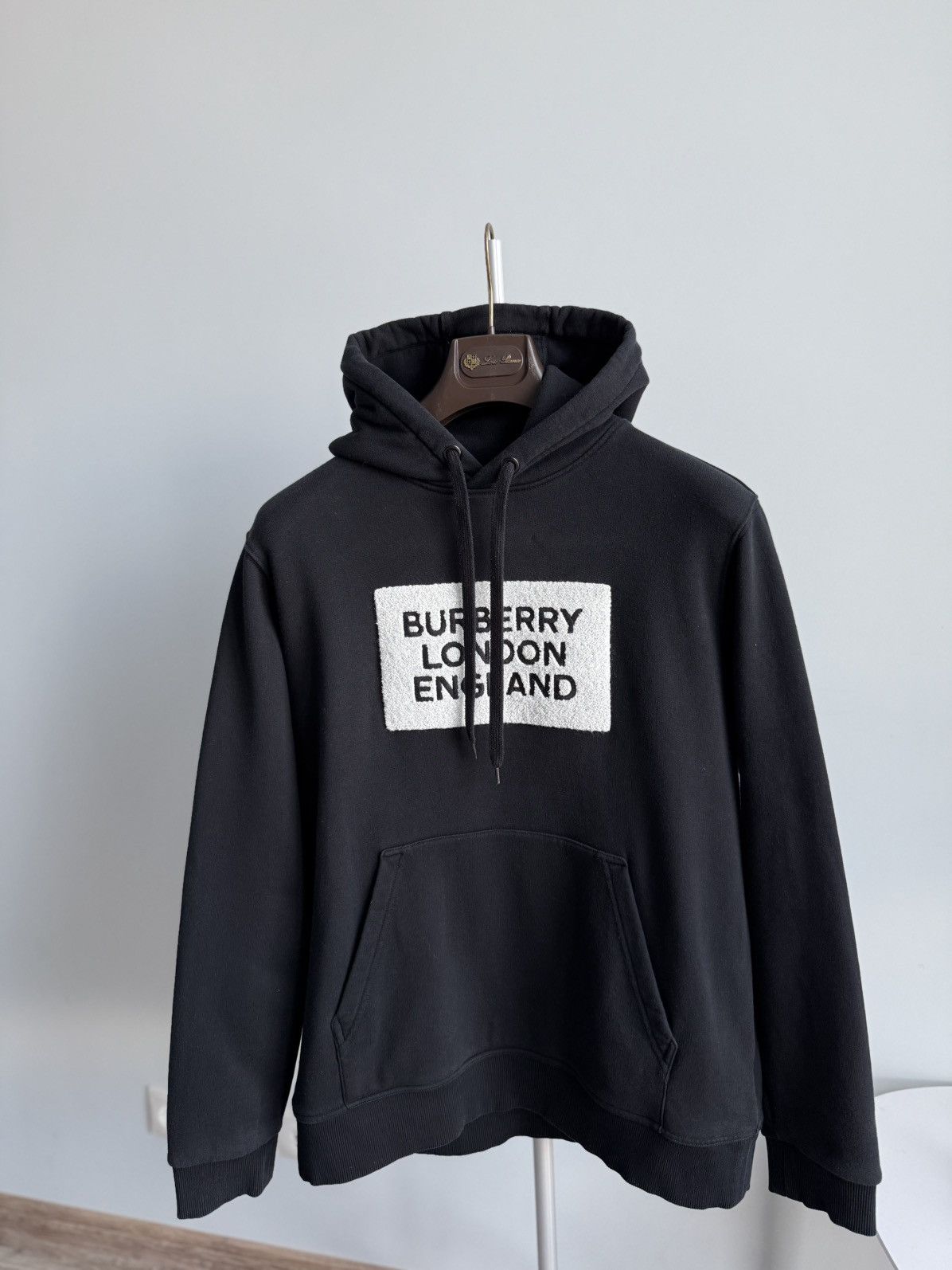 Burberry Burberry London England Black Box Logo Hoodie Size M Cotton Size US M / EU 48-50 / 2 - 5 Thumbnail