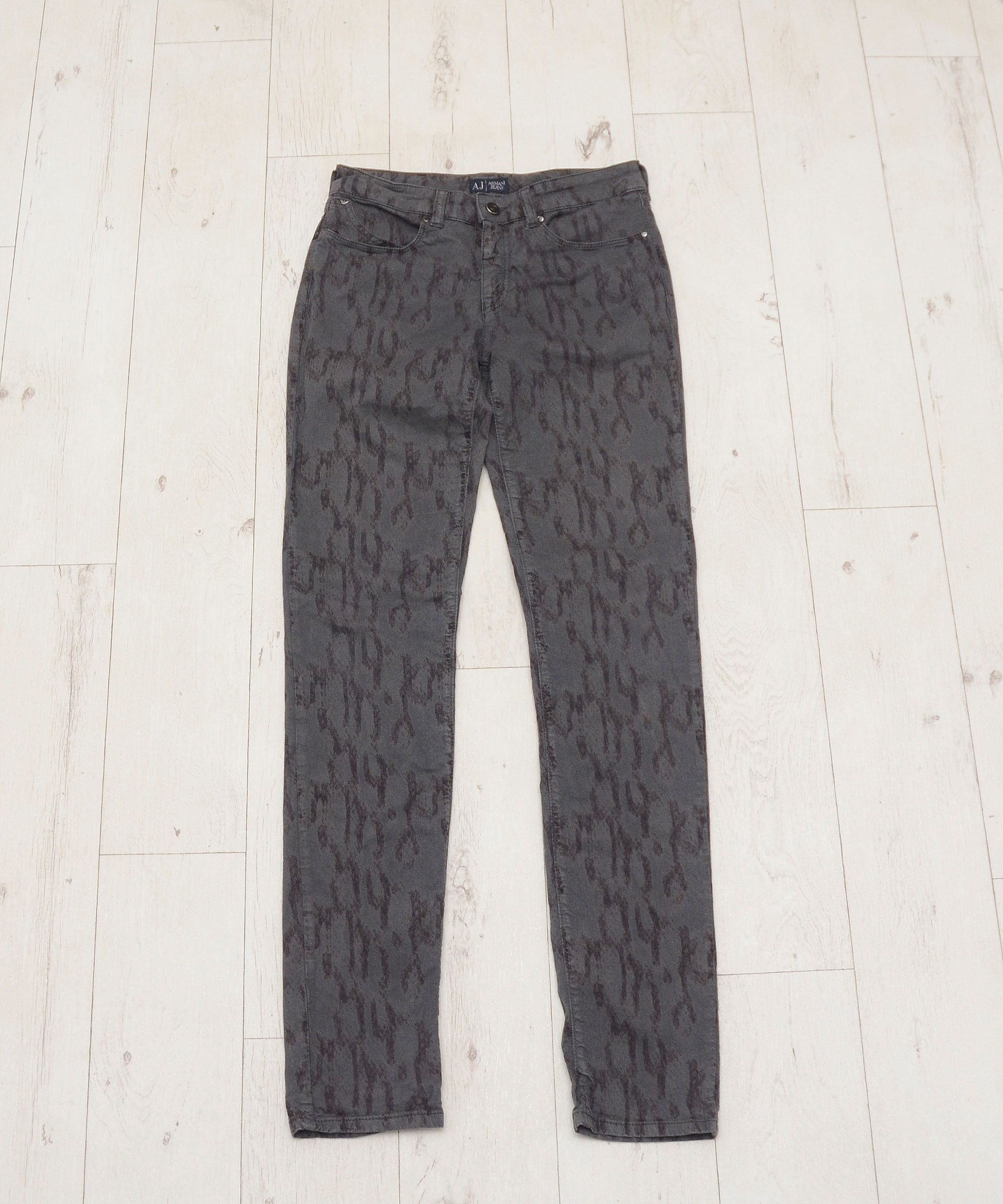 Armani × Emporio Armani × Vintage Armani Jeans Snake Print Denim Skinny Slim Y2K Womenswear Size 27" / US 4 / IT 40 - 1 Thumbnail