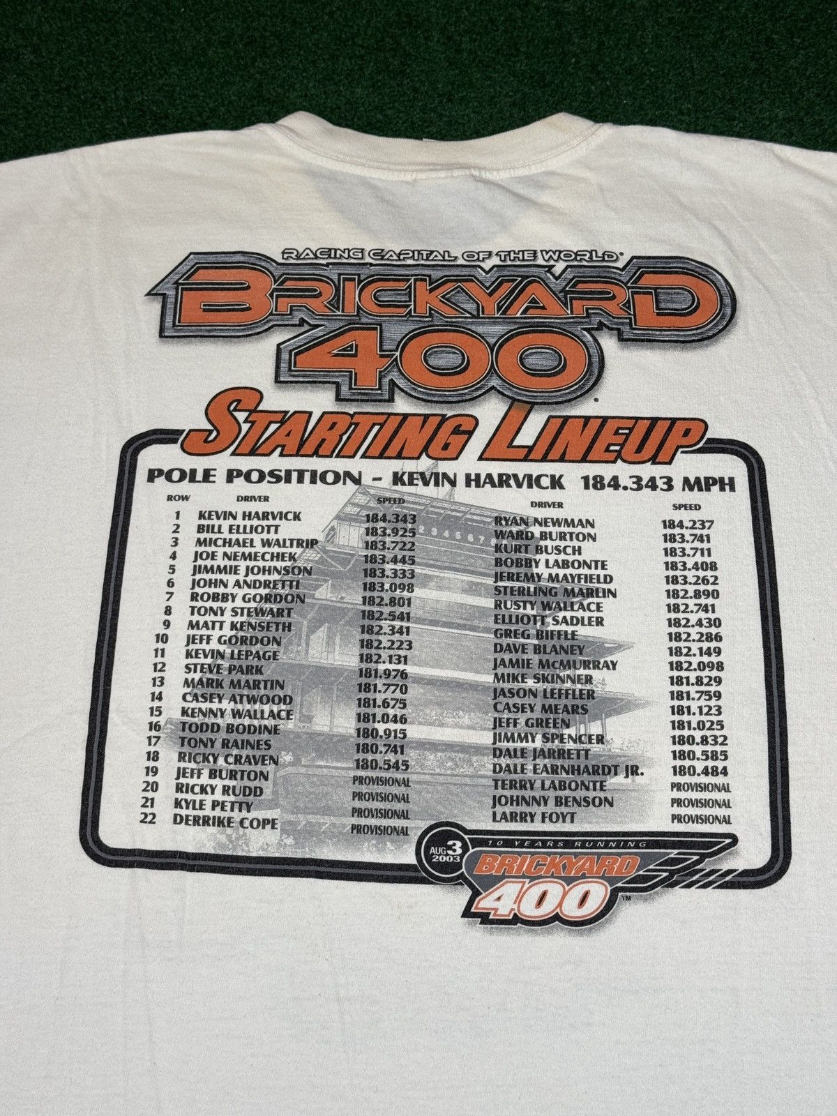 NASCAR Vintage Y2K Nascar Brickyard 400 2003 Racing XL T Shirt Size US XL / EU 56 / 4 - 5 Thumbnail