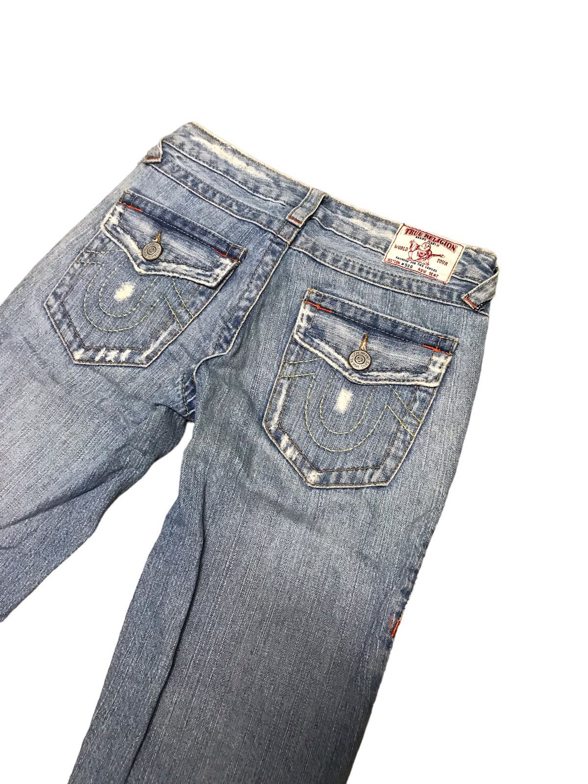 True Religion × Vintage Vintage True Religion #500 Distressed Denim Flared Jeans Size US 28 / EU 44 - 9 Thumbnail